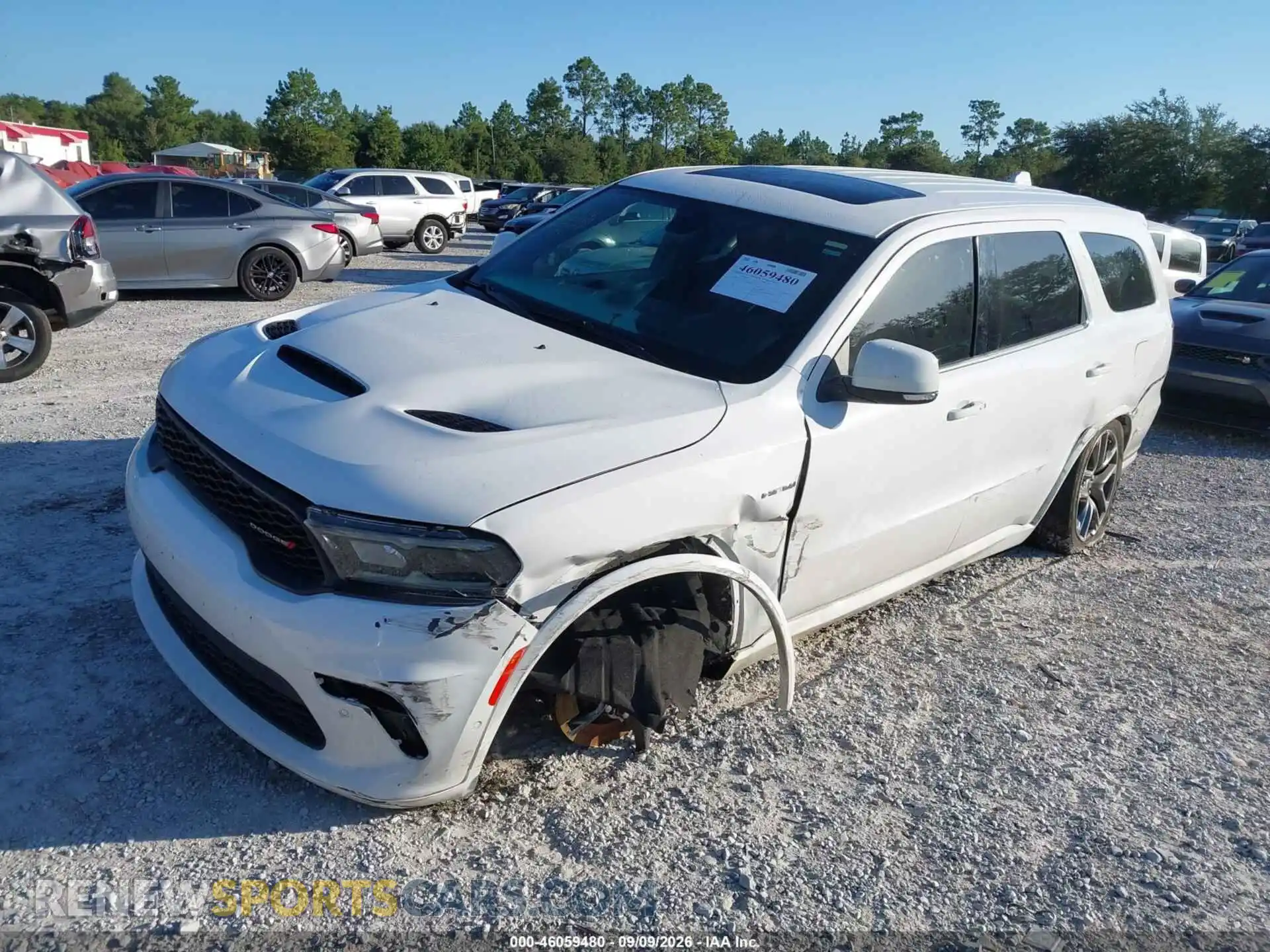2 fotografías del automóvil dañado 1C4SDJCT7NC220718 DODGE DURANGO 2022