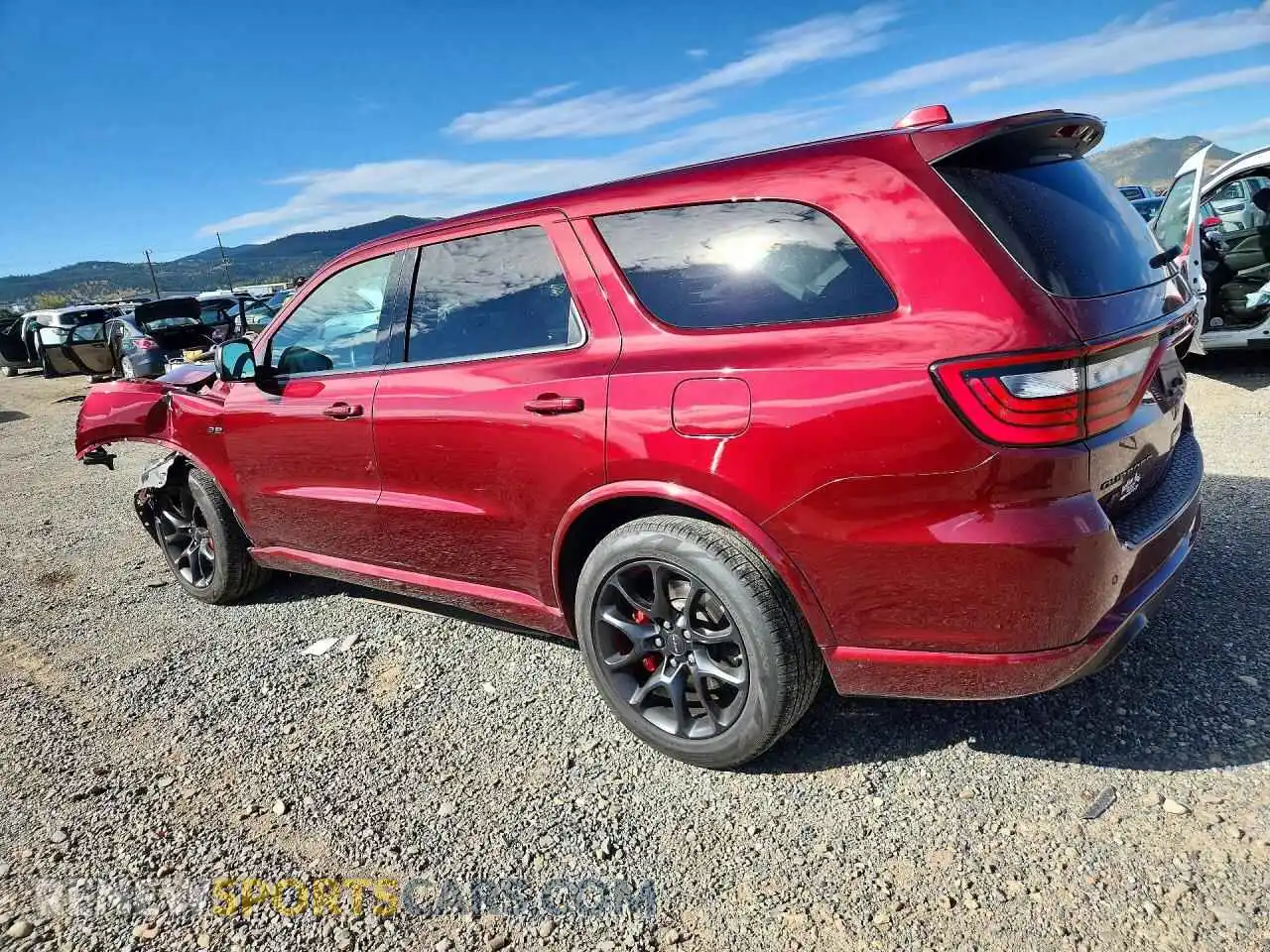 2 fotografías del automóvil dañado 1C4SDJGJ6NC217172 DODGE DURANGO 2022