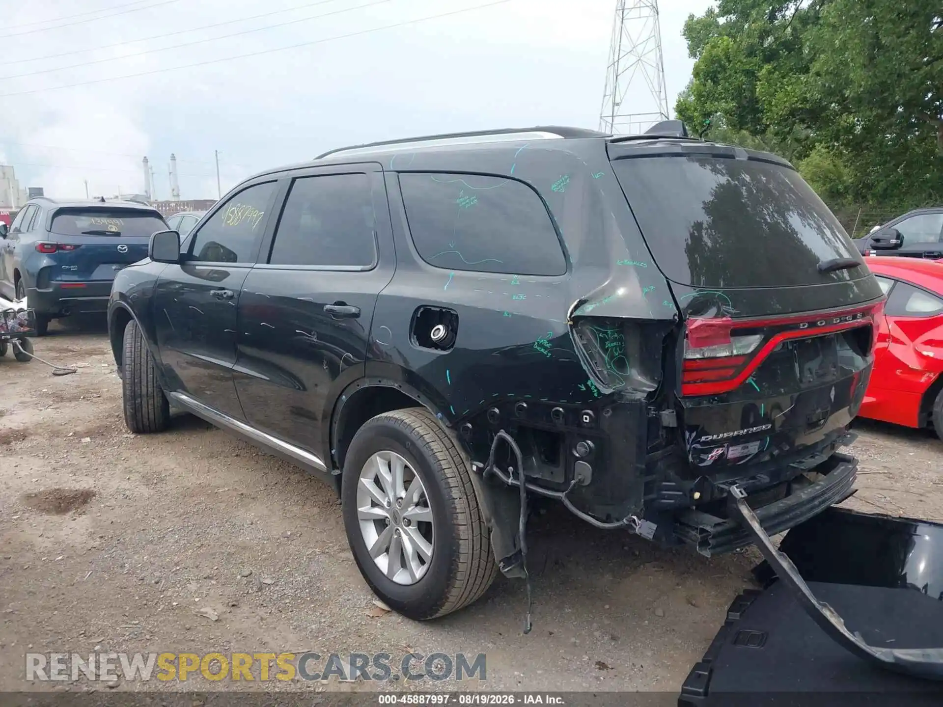3 fotografías del automóvil dañado 1C4RDJAG1PC611595 DODGE DURANGO 2023