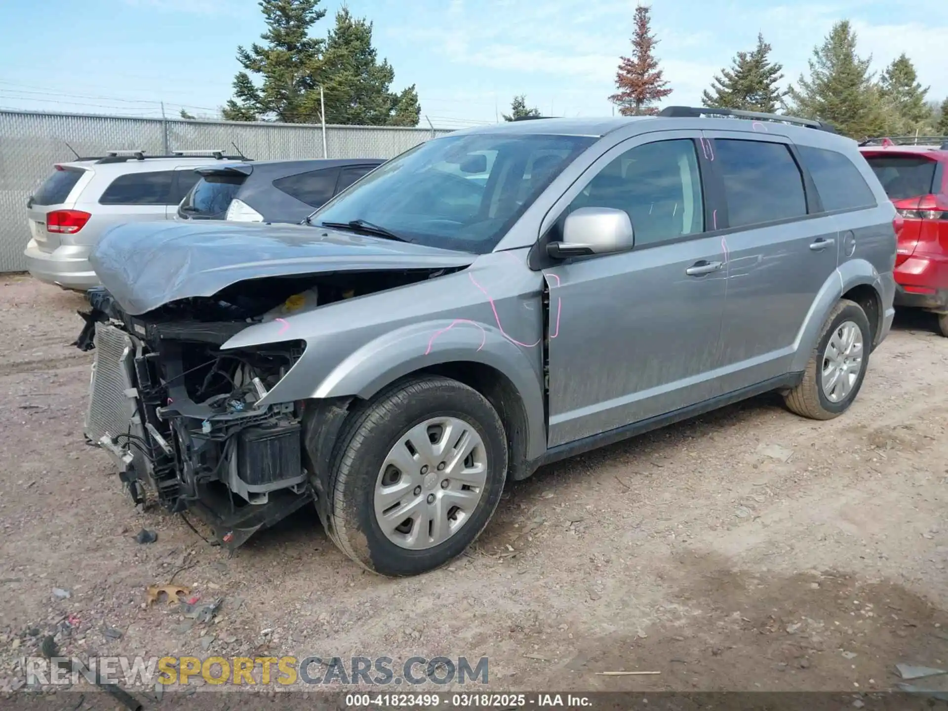 2 Photograph of a damaged car 3C4PDCBB0KT719211 DODGE JOURNEY 2019