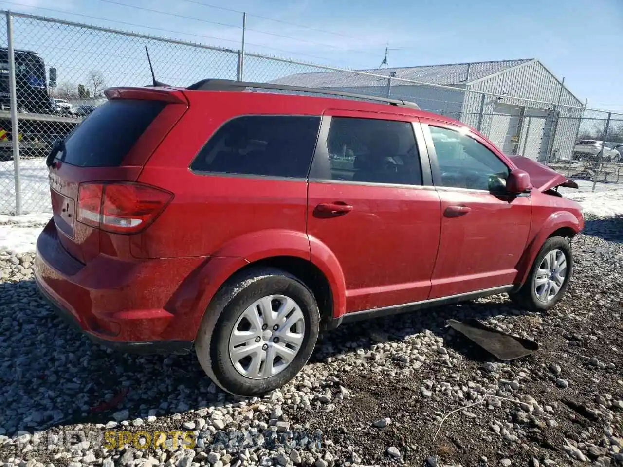 3 Photograph of a damaged car 3C4PDCBBXKT833779 DODGE JOURNEY 2019