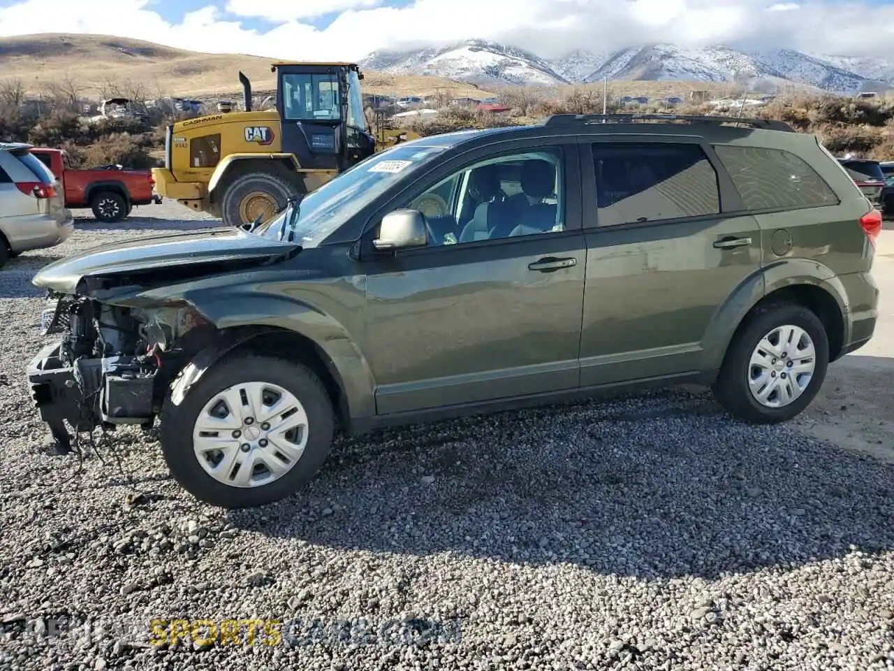1 Photograph of a damaged car 3C4PDCBG4KT731695 DODGE JOURNEY 2019