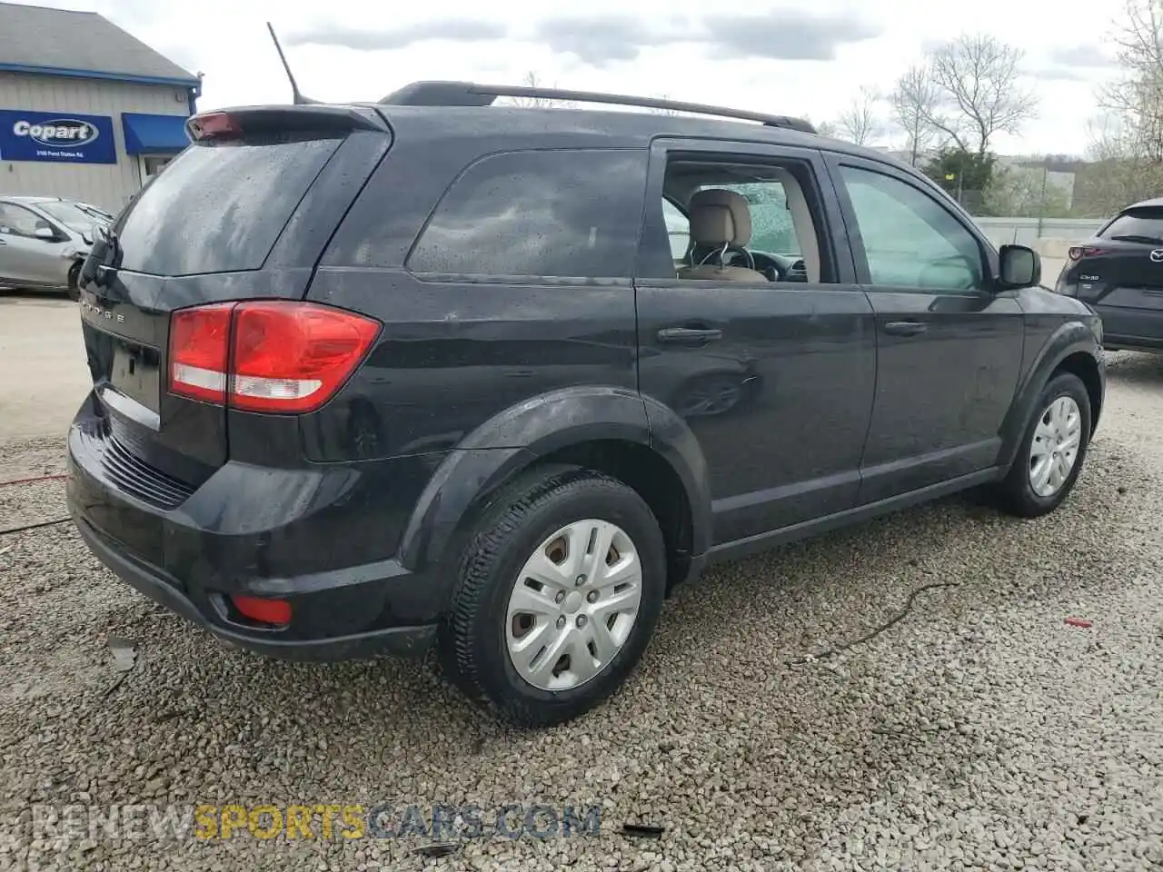 3 Photograph of a damaged car 3C4PDCBG4KT834843 DODGE JOURNEY 2019
