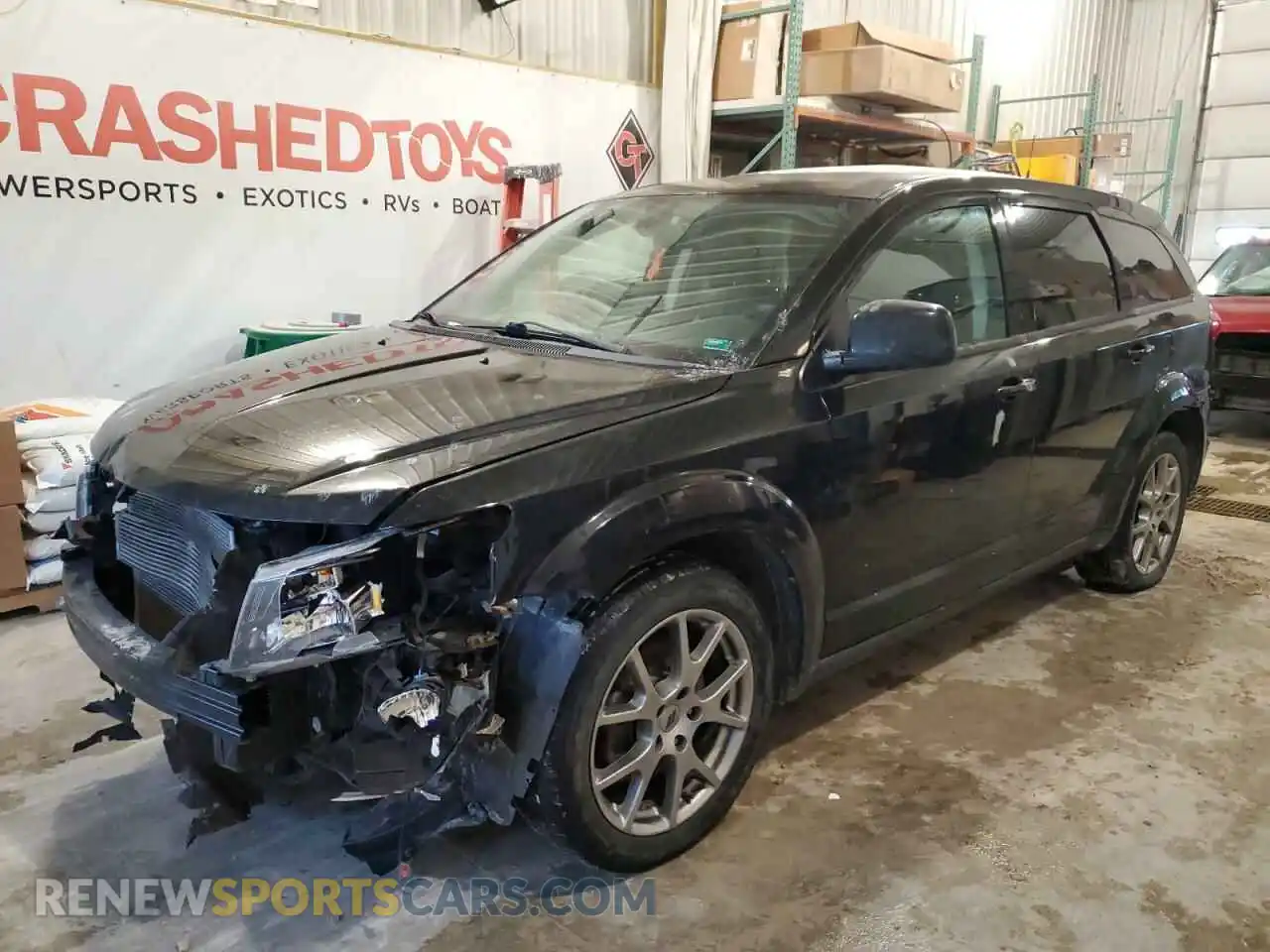 1 Photograph of a damaged car 3C4PDCEG7KT717382 DODGE JOURNEY 2019