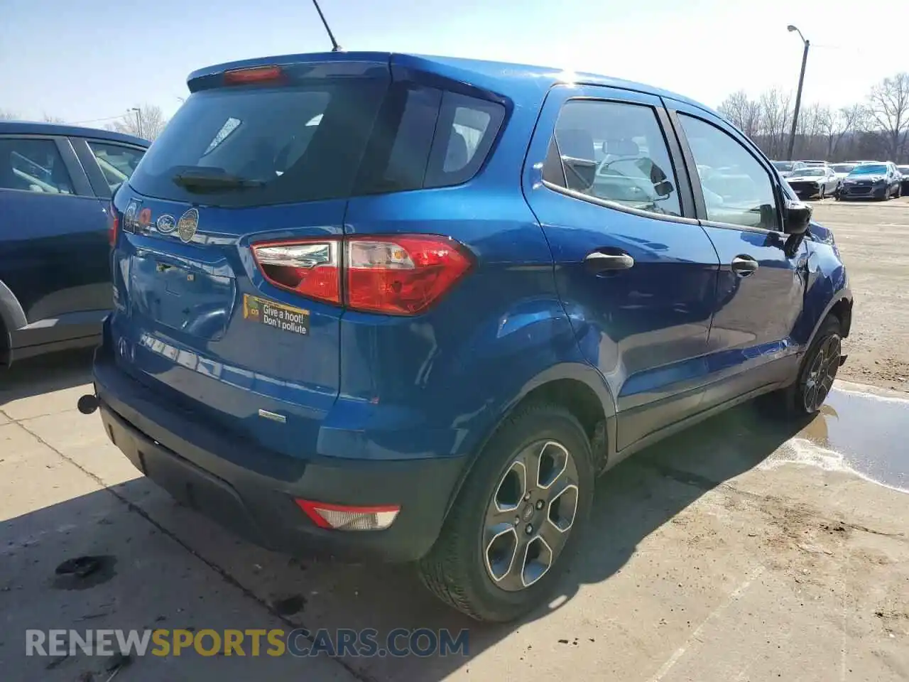 3 fotografías del automóvil dañado MAJ3S2FE3KC282938 FORD ECOSPORT 2019
