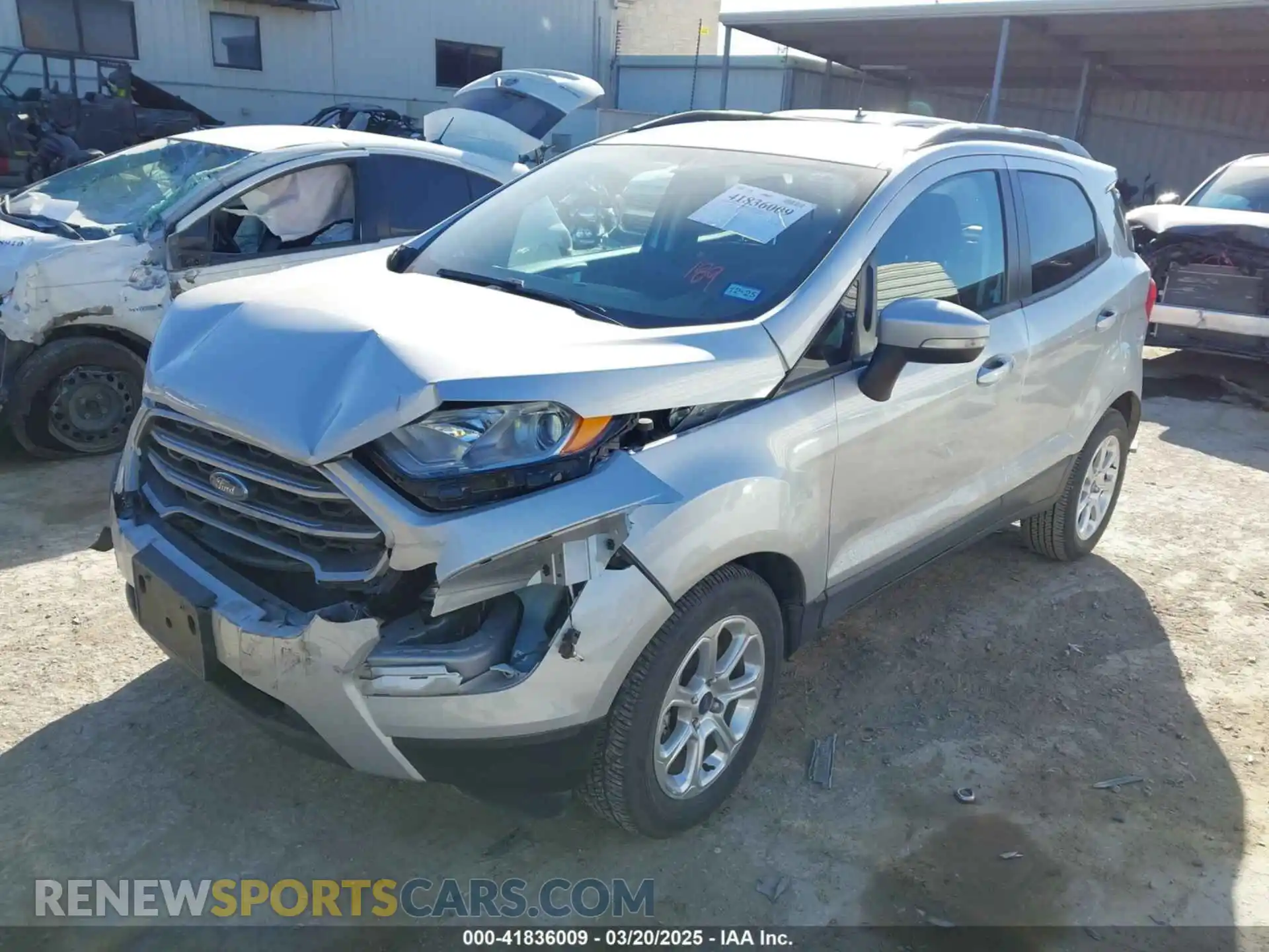 2 fotografías del automóvil dañado MAJ3S2GE3KC269072 FORD ECOSPORT 2019