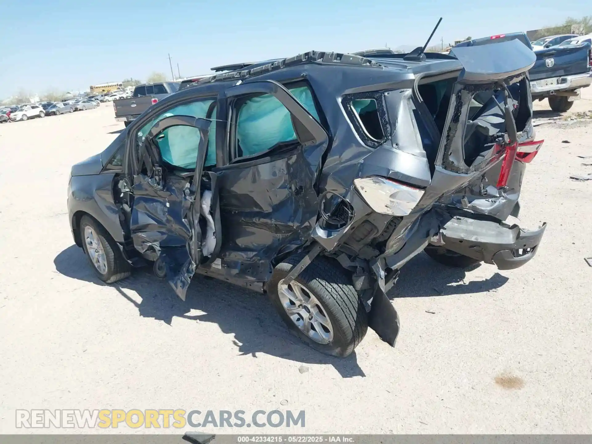 3 fotografías del automóvil dañado MAJ6S3GL5LC345071 FORD ECOSPORT 2020
