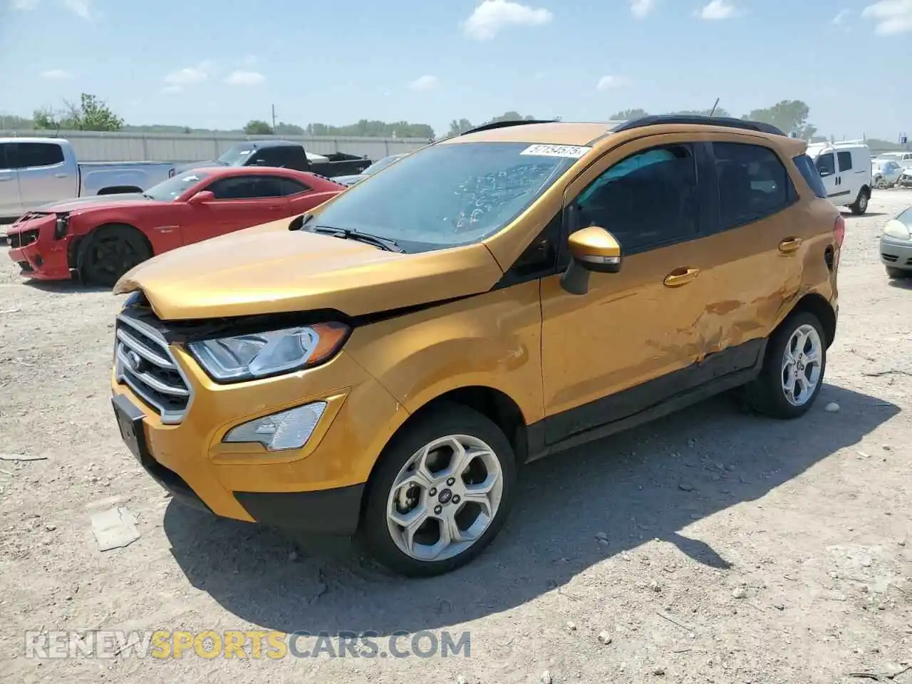 1 fotografías del automóvil dañado MAJ6S3GL0MC409132 FORD ECOSPORT 2021
