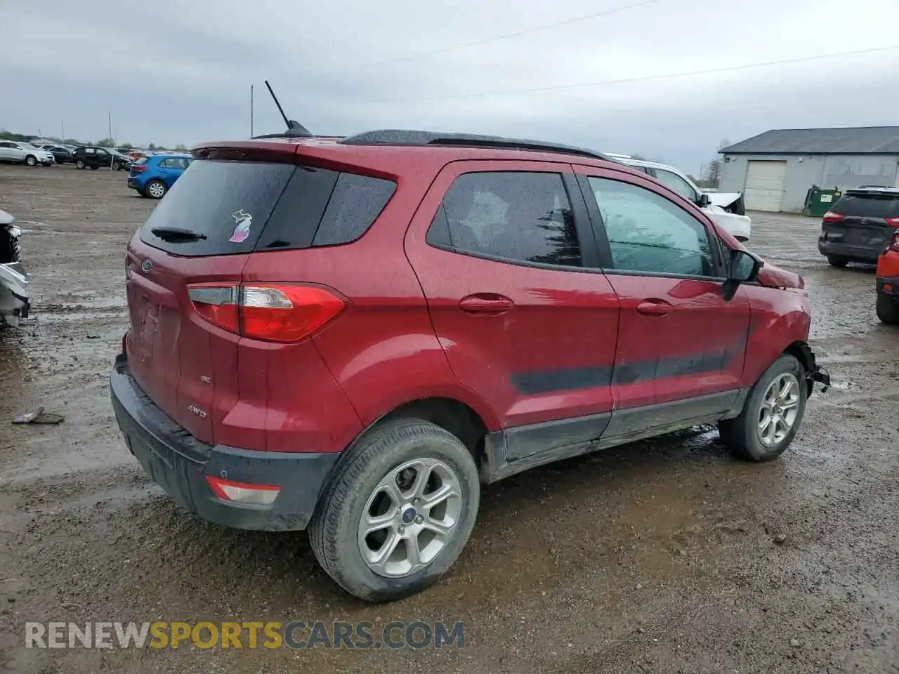 3 fotografías del automóvil dañado MAJ6S3GL4MC397650 FORD ECOSPORT 2021