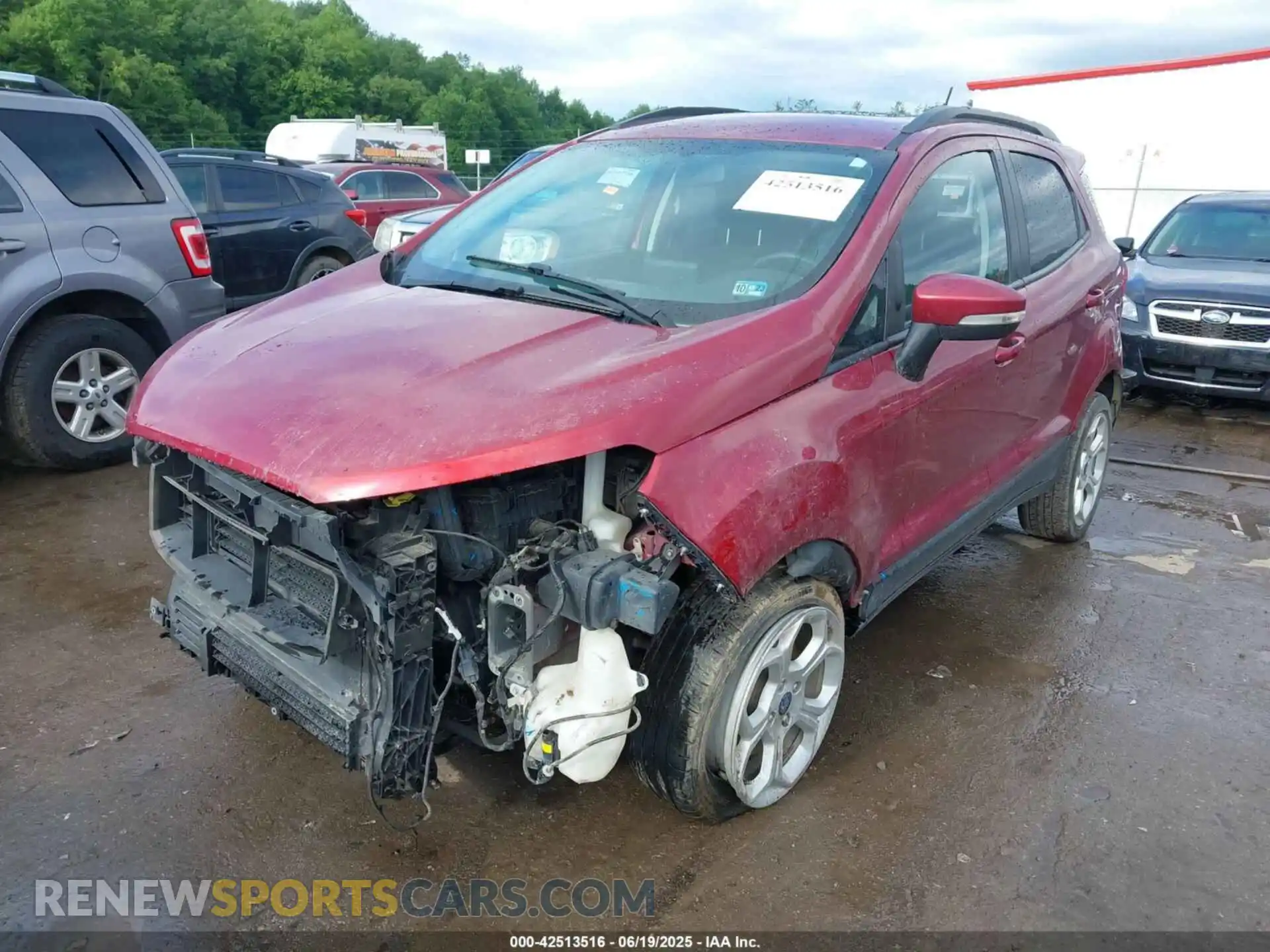 2 fotografías del automóvil dañado MAJ6S3GL6MC403500 FORD ECOSPORT 2021