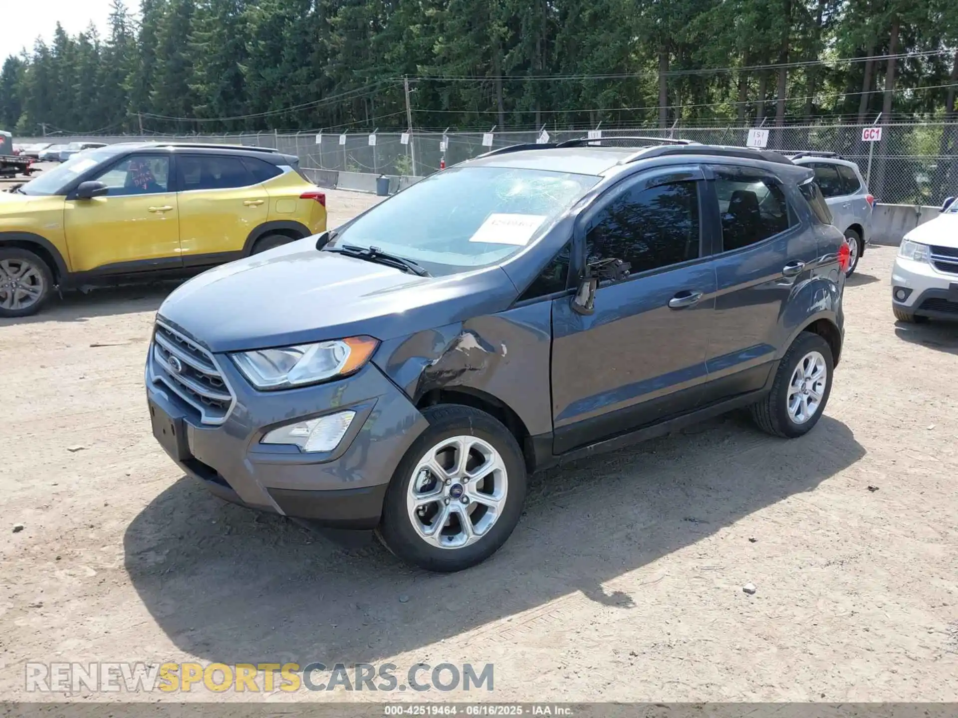 2 fotografías del automóvil dañado MAJ6S3GL6MC454589 FORD ECOSPORT 2021