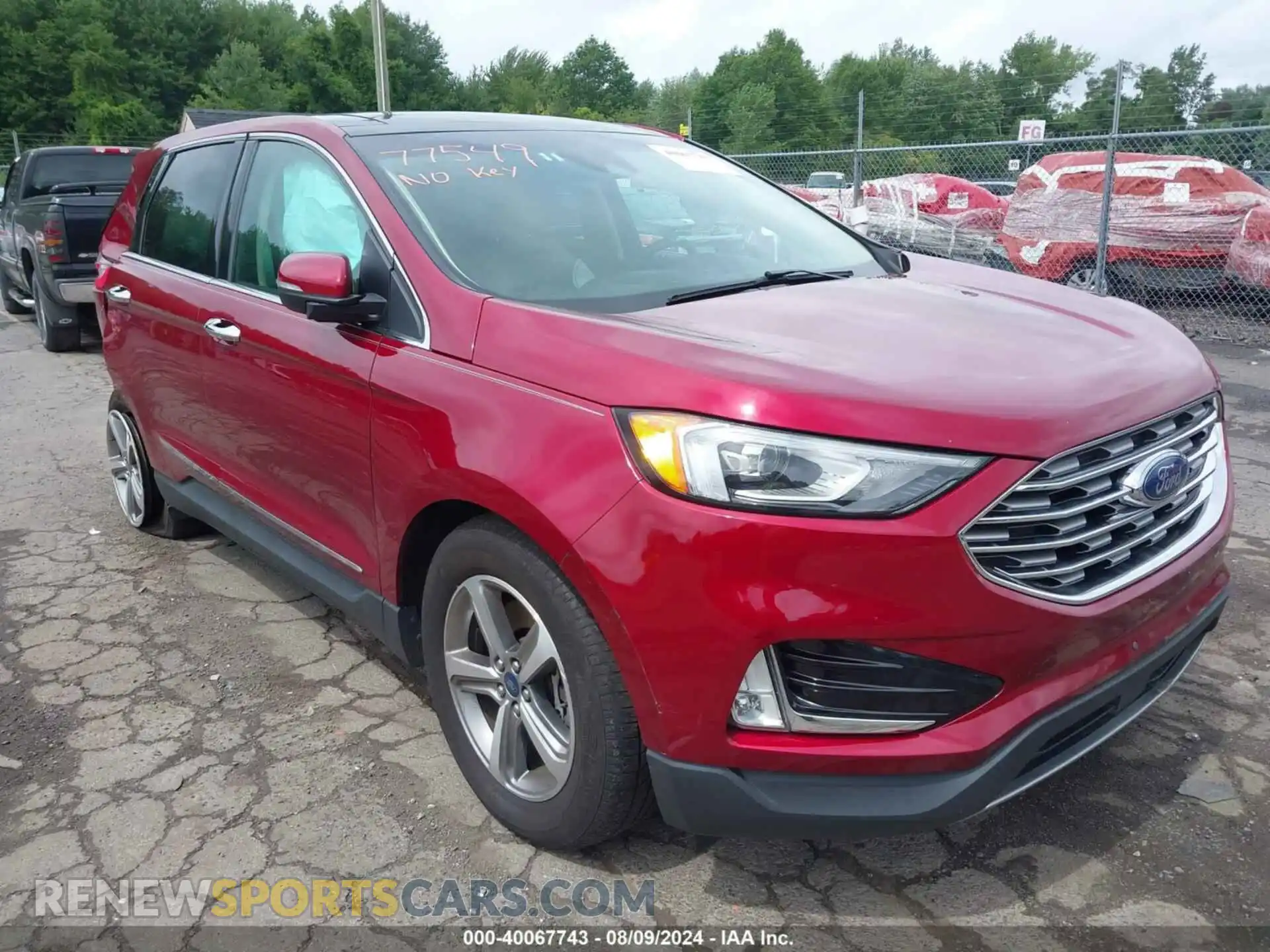 1 Photograph of a damaged car 2FMPK4J96KBC33519 FORD EDGE 2019
