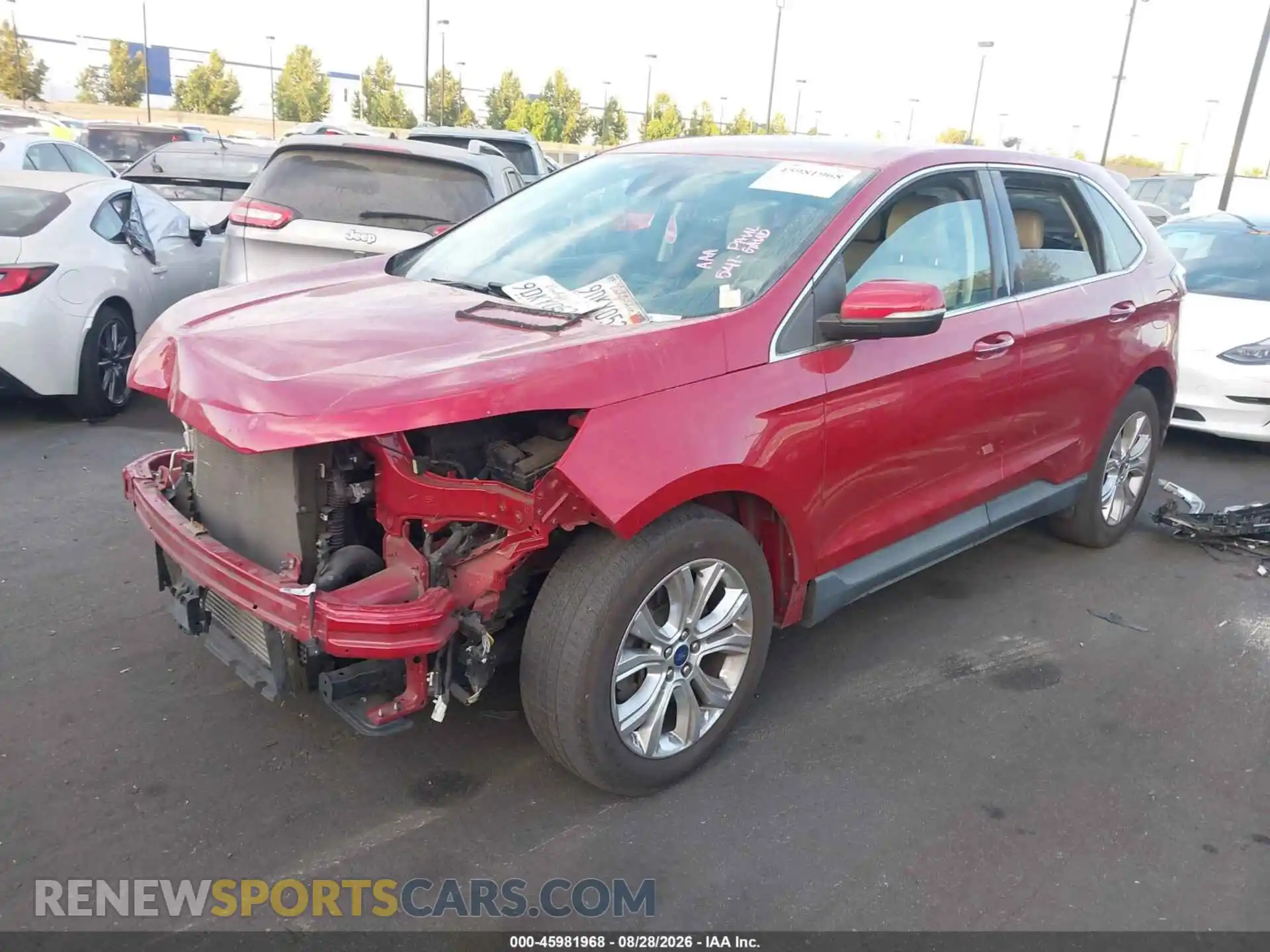2 Фотография поврежденного автомобиля 2FMPK4K91NBA82236 FORD EDGE 2022