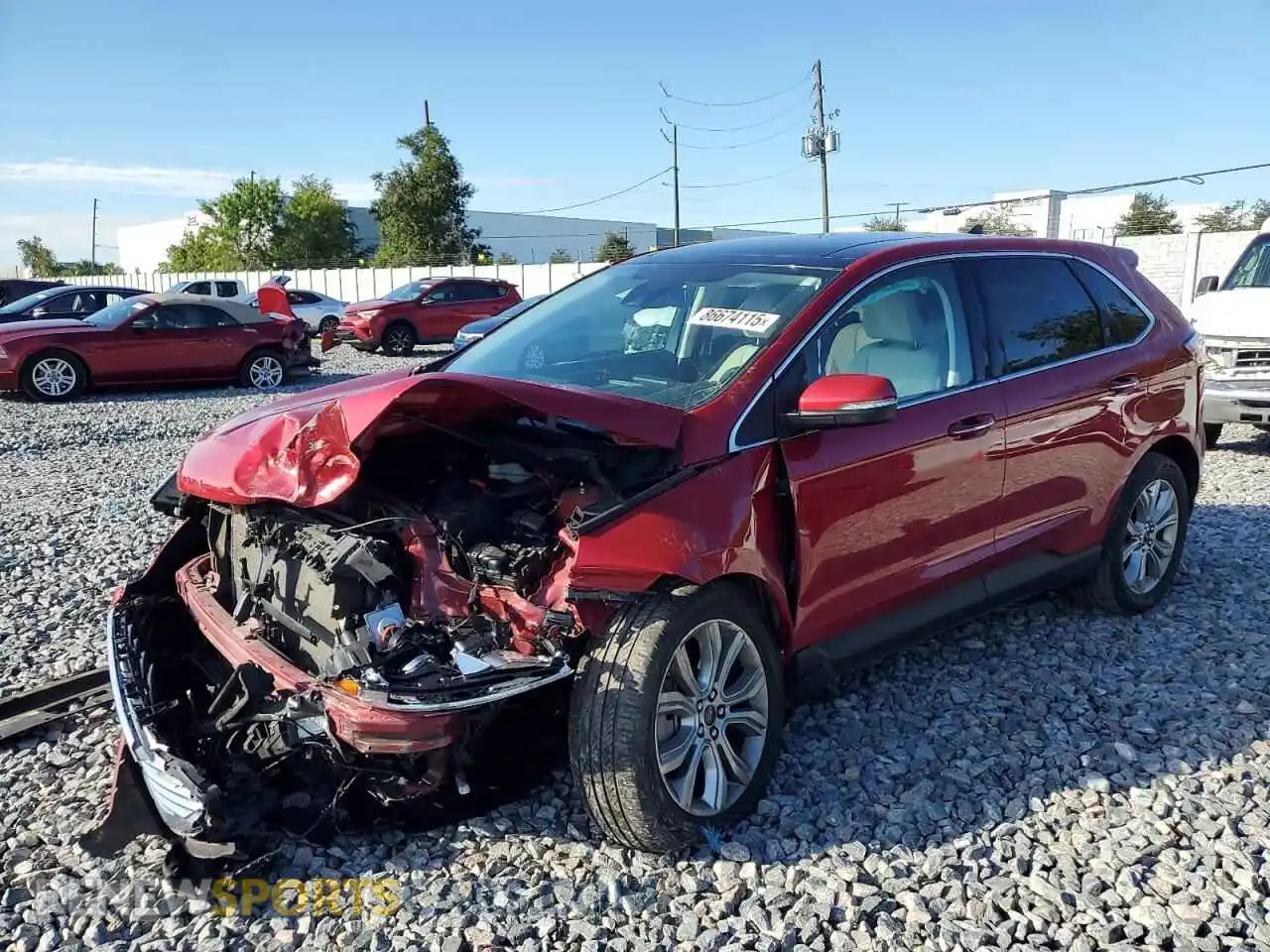 1 Photograph of a damaged car 2FMPK4K92NBA98283 FORD EDGE 2022
