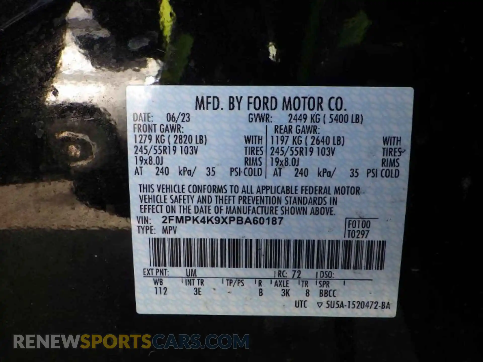 3 Photograph of a damaged car 2FMPK4K9XPBA60187 FORD EDGE 2023