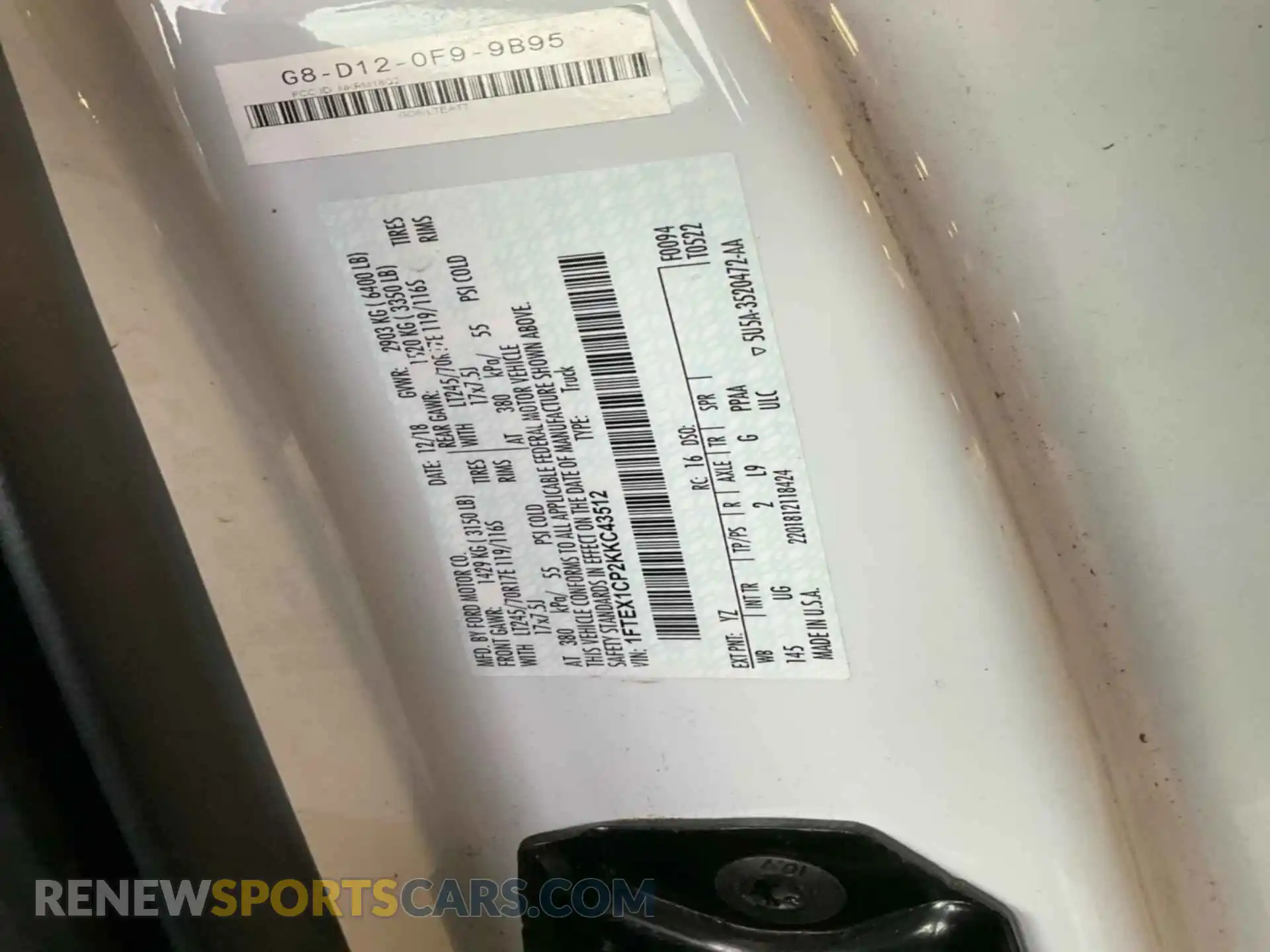 3 Photograph of a damaged car 1FTEX1CP2KKC43512 FORD F150 2019