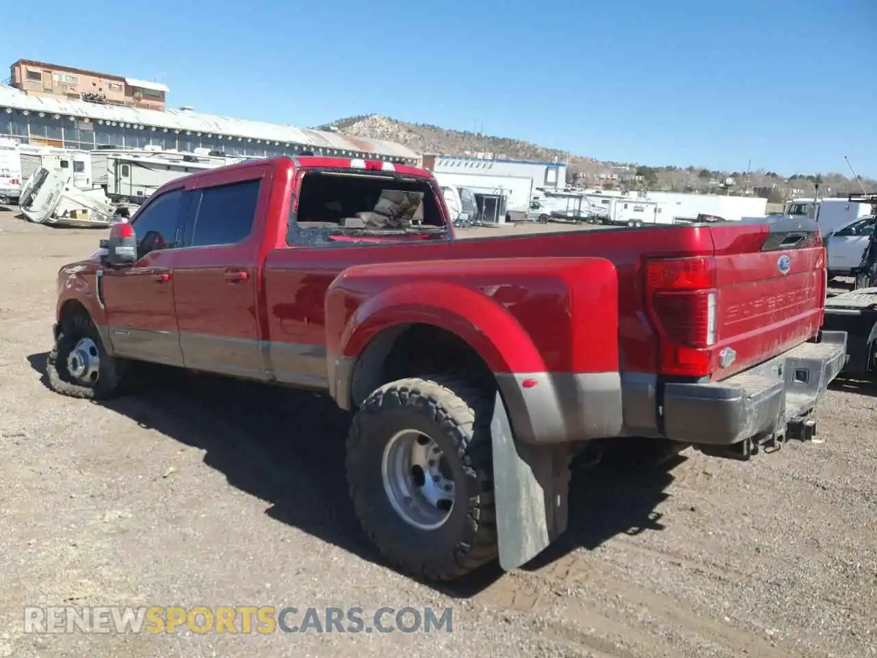 2 fotografías del automóvil dañado 1FT8W3DT0LED56110 FORD F350 2020