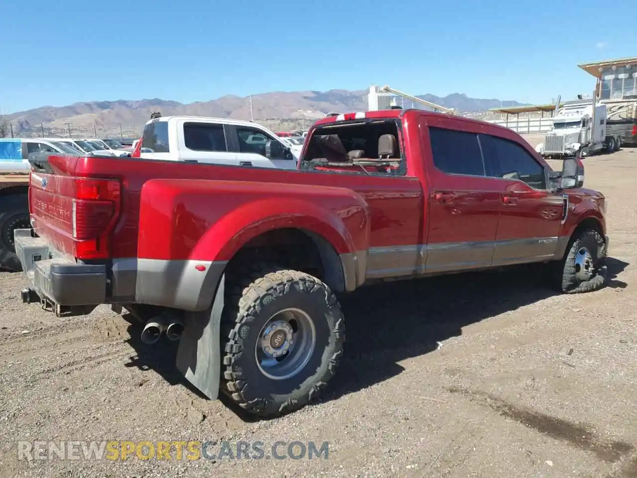 3 fotografías del automóvil dañado 1FT8W3DT0LED56110 FORD F350 2020