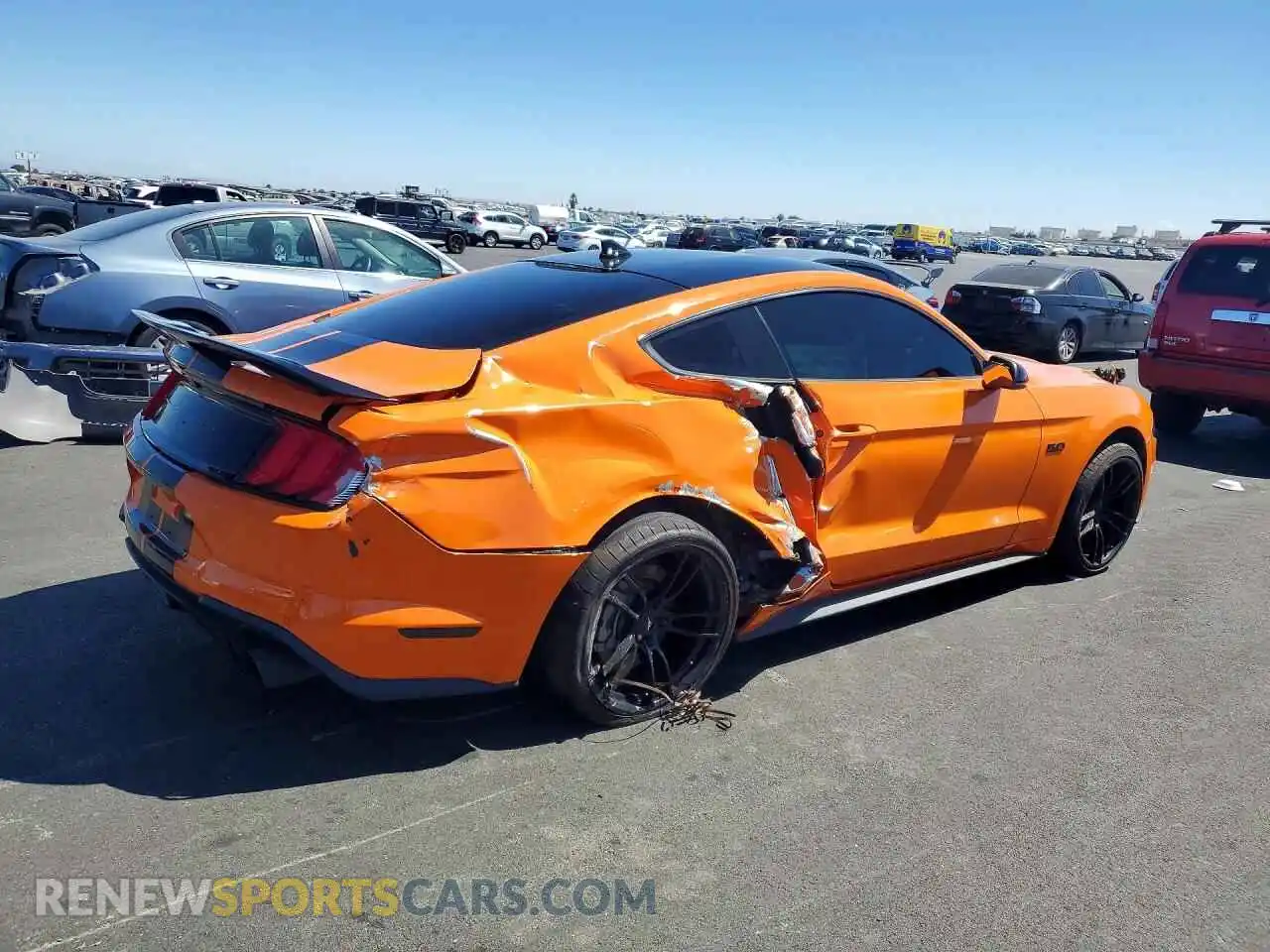 3 fotografías del automóvil dañado 1FA6P8CF4M5107703 FORD MUSTANG 2021