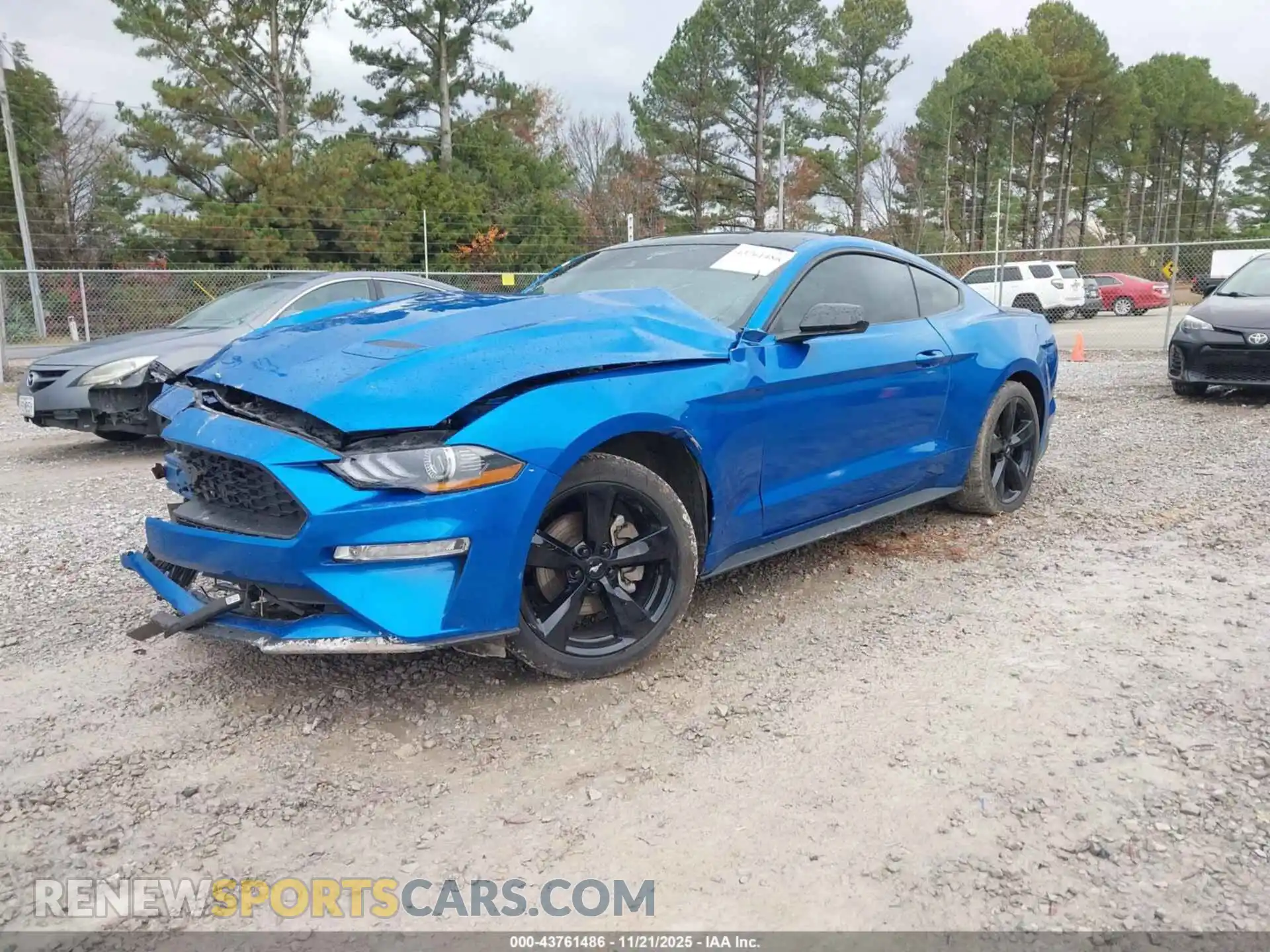 2 fotografías del automóvil dañado 1FA6P8TH1M5143415 FORD MUSTANG 2021