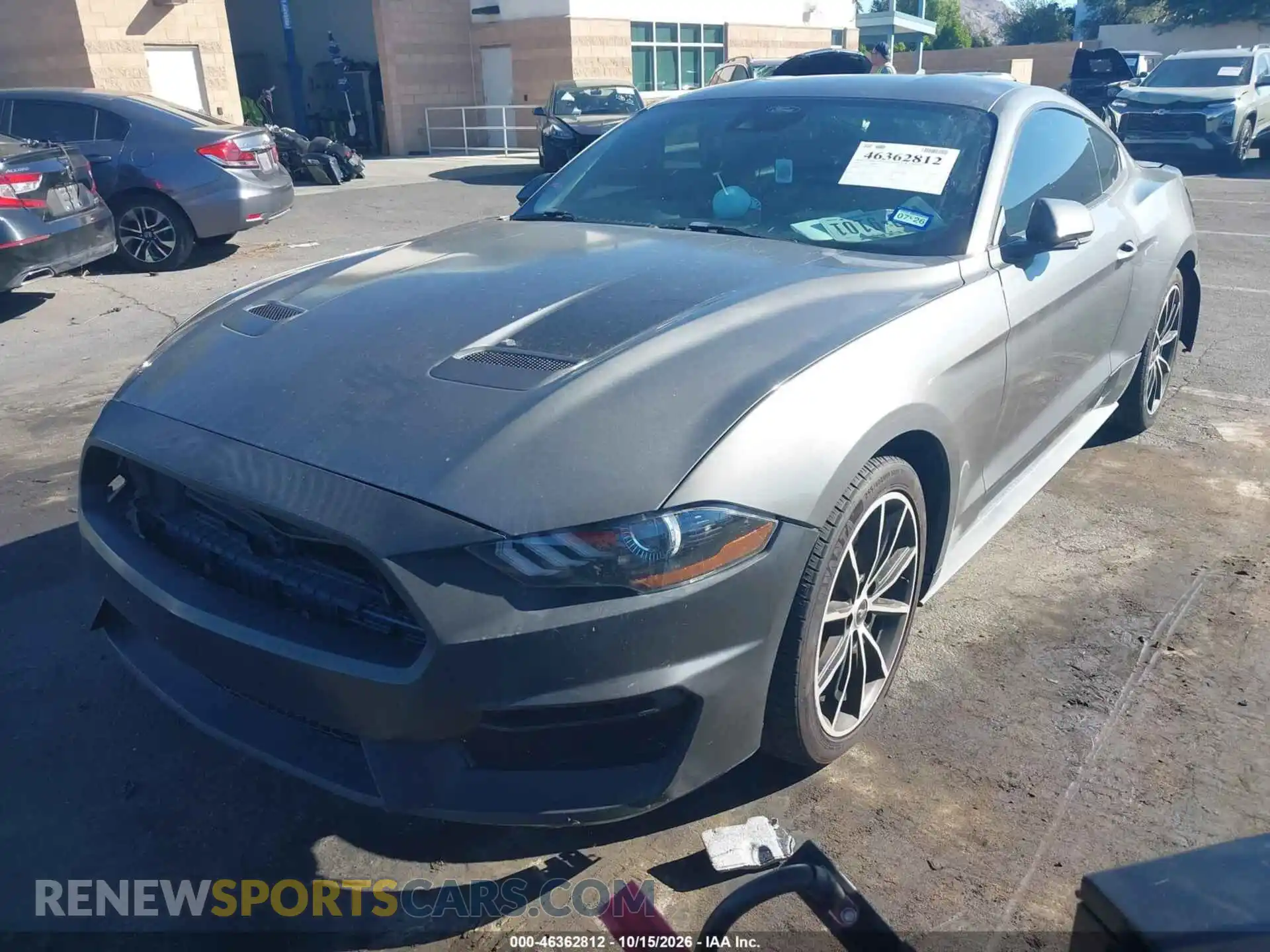 2 fotografías del automóvil dañado 1FA6P8TH5M5101765 FORD MUSTANG 2021