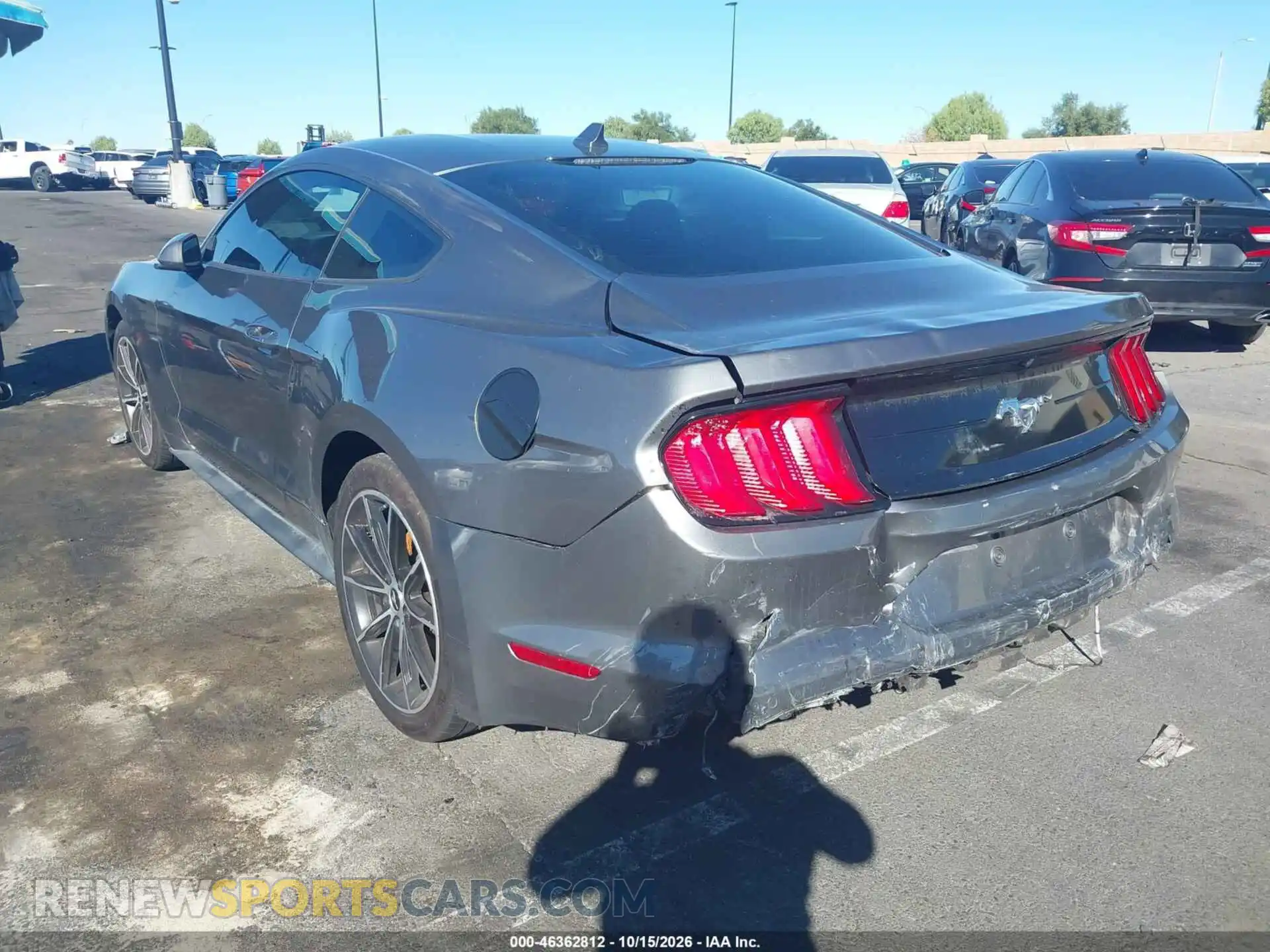 3 fotografías del automóvil dañado 1FA6P8TH5M5101765 FORD MUSTANG 2021