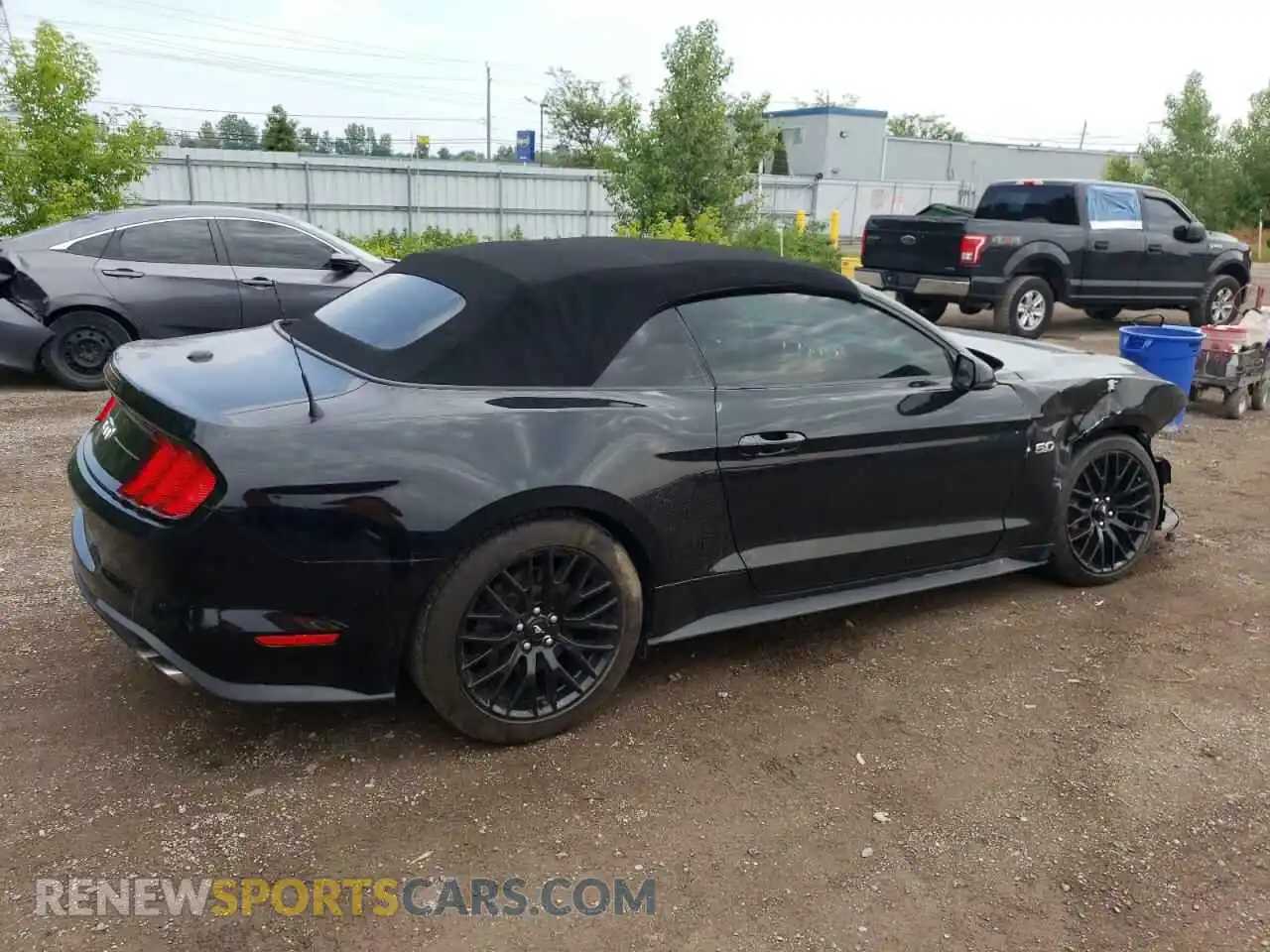 3 fotografías del automóvil dañado 1FATP8FF1M5103901 FORD MUSTANG 2021