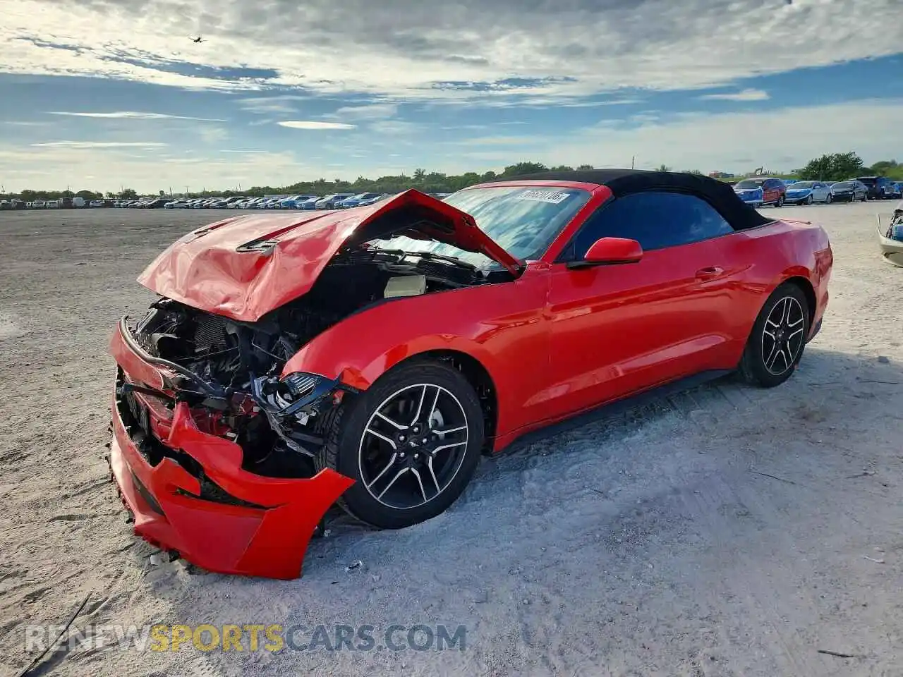1 Photograph of a damaged car 1FATP8UH7M5108007 FORD MUSTANG 2021