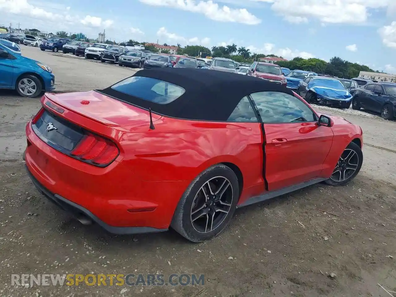 3 fotografías del automóvil dañado 1FATP8UH8M5121364 FORD MUSTANG 2021