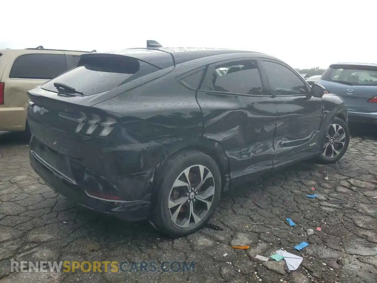3 fotografías del automóvil dañado 3FMTK3RM1MMA04572 FORD MUSTANG 2021