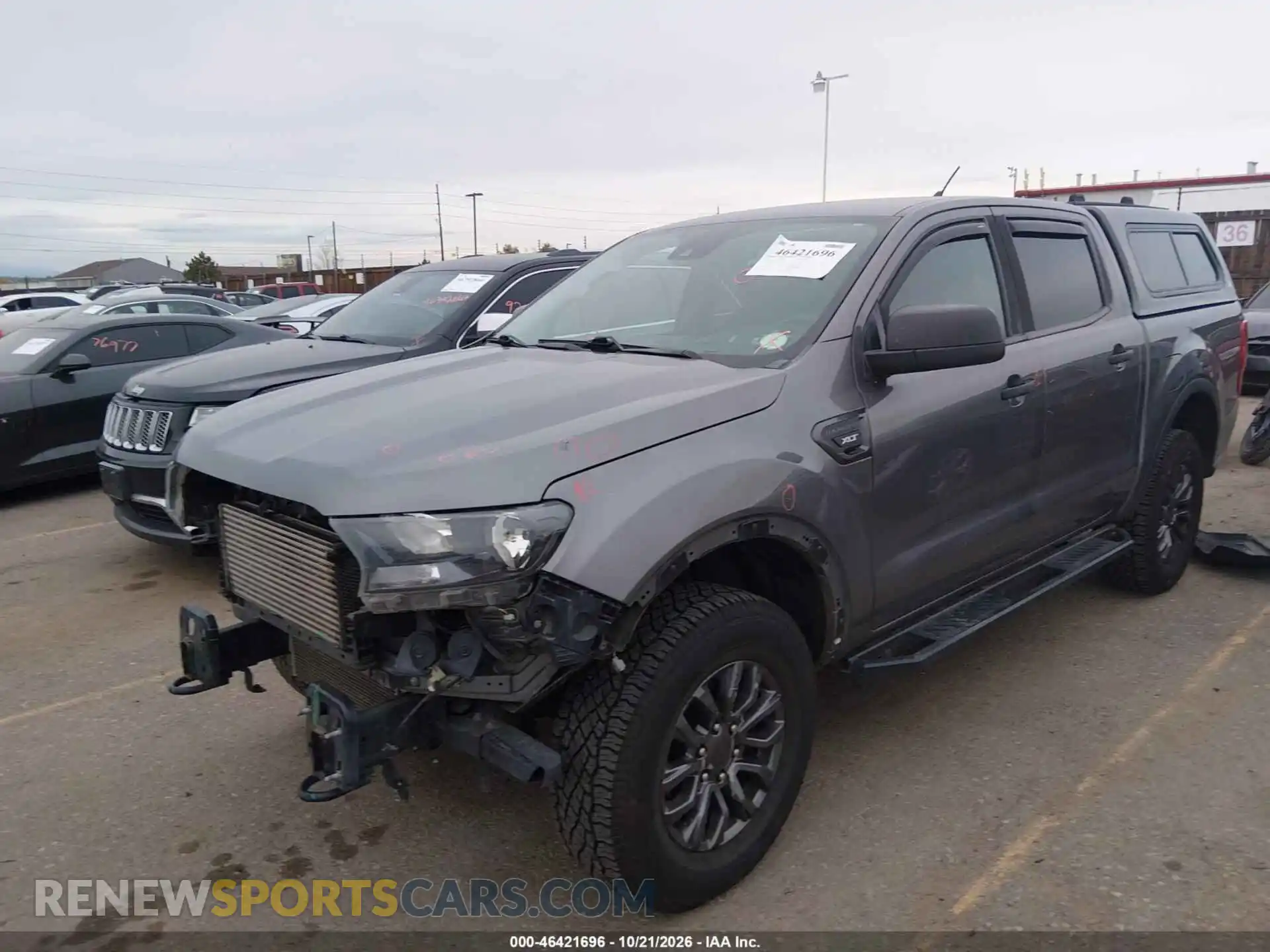 2 fotografías del automóvil dañado 1FTER4FH2MLD23177 FORD RANGER 2021