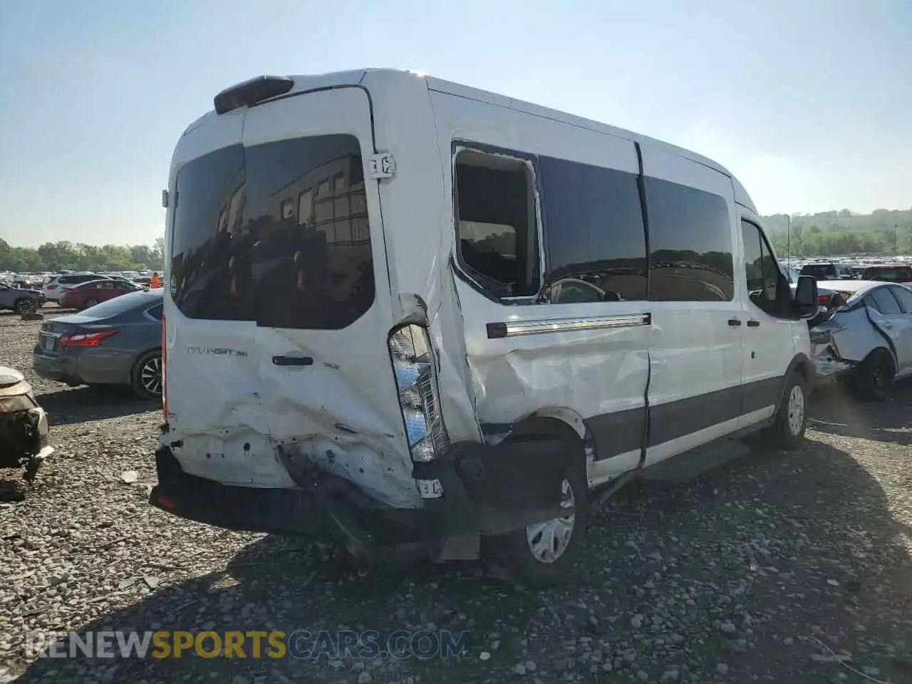 3 fotografías del automóvil dañado 1FBAX2CM8KKA35164 FORD TRANSIT 2019