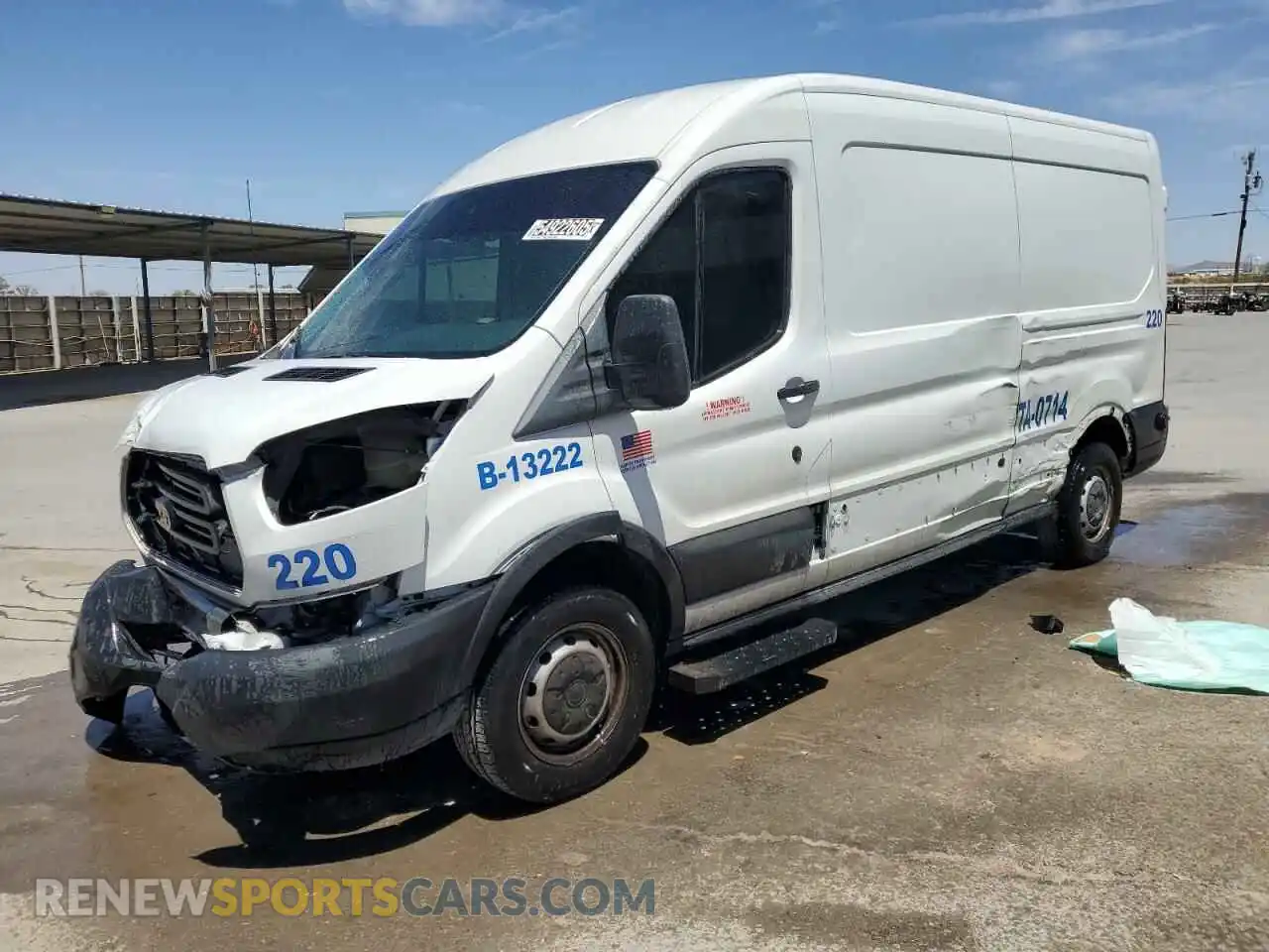 1 Photograph of a damaged car 1FTYE2CM8KKA25606 FORD TRANSIT 2019
