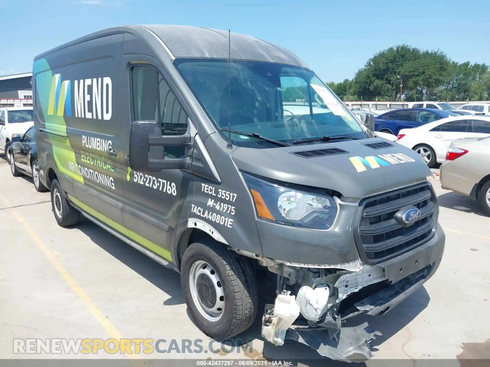 1 fotografías del automóvil dañado 1FTBR1C82LKB46155 FORD TRANSIT-250 2020