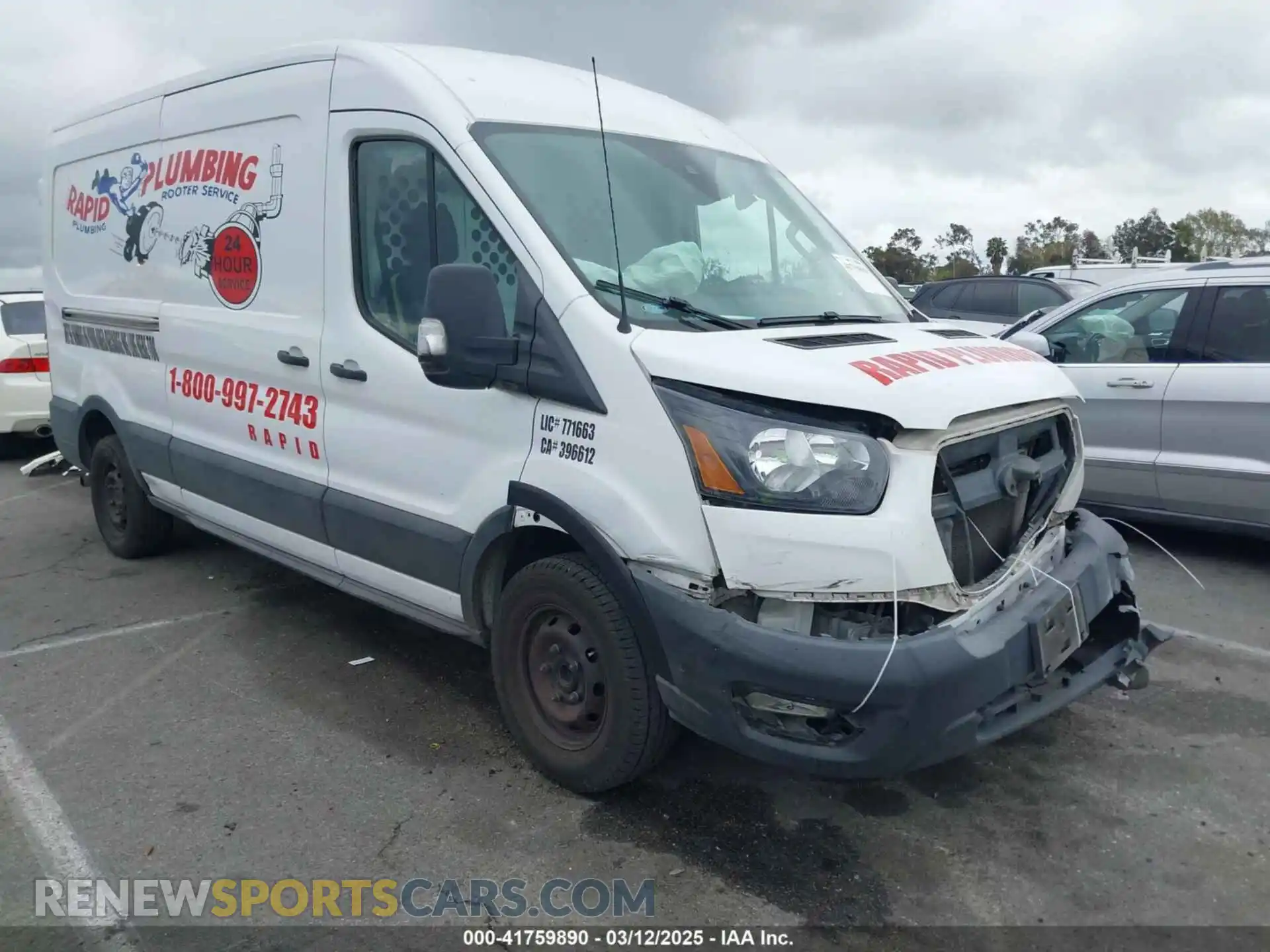 1 Photograph of a damaged car 1FTBR1C87MKA81434 FORD TRANSIT-250 2021