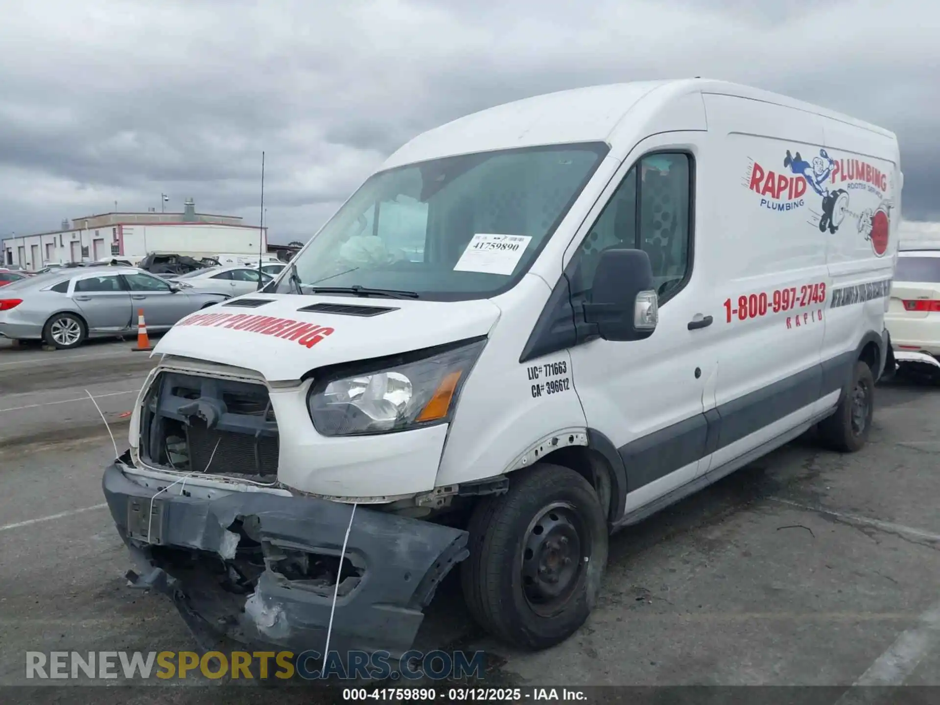 2 Photograph of a damaged car 1FTBR1C87MKA81434 FORD TRANSIT-250 2021