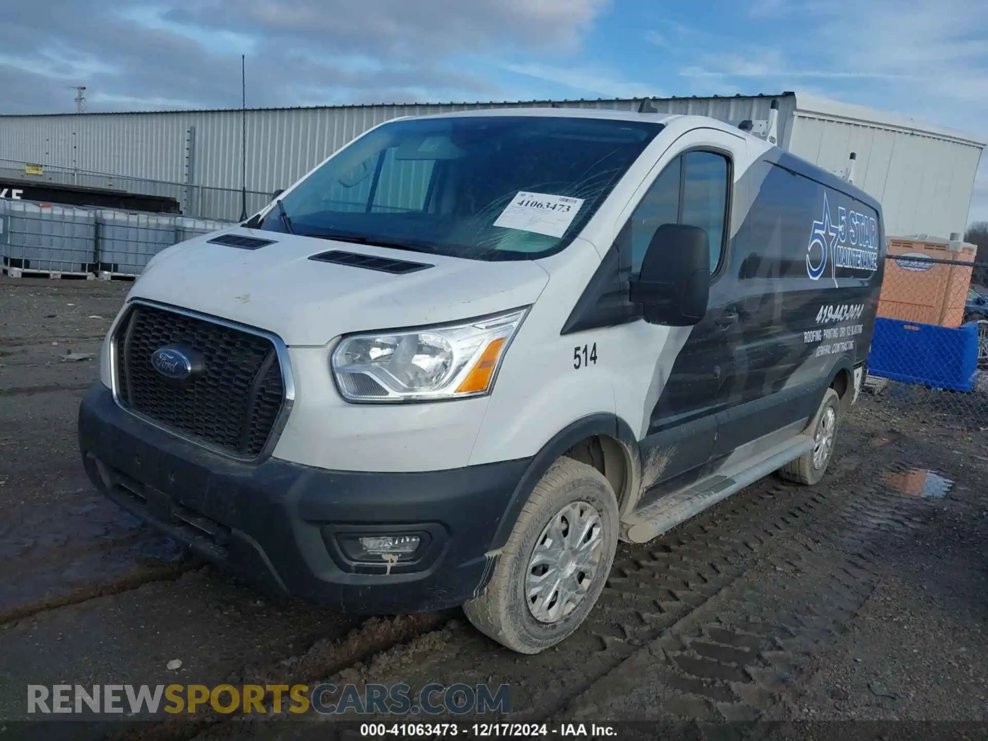 2 Photograph of a damaged car 1FTBR1Y81MKA56330 FORD TRANSIT-250 CARGO VAN 2021