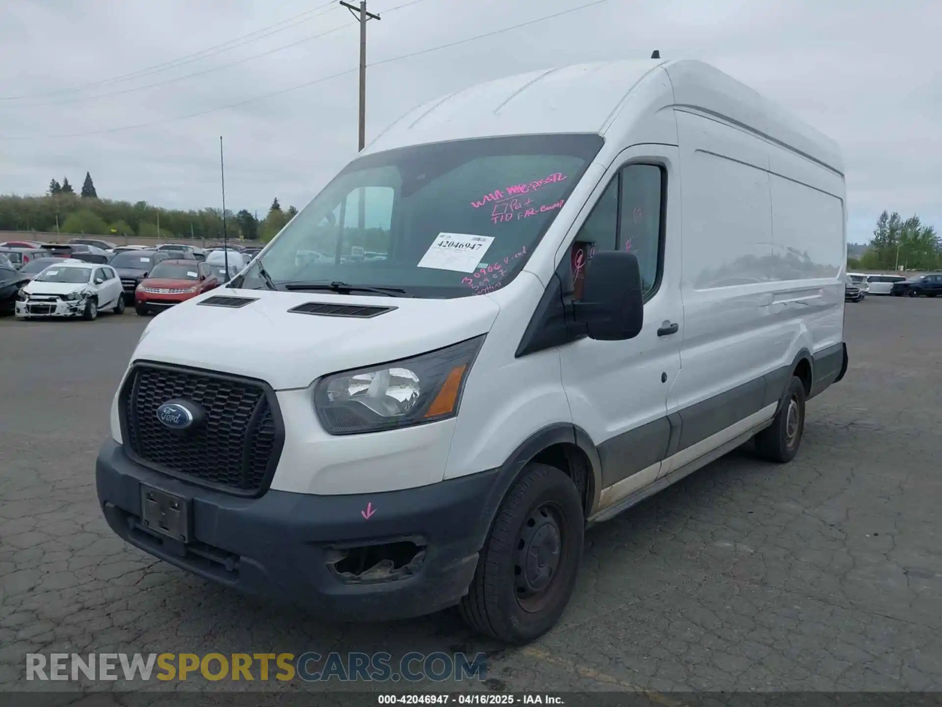 2 Photograph of a damaged car 1FTBR3X8XMKA49924 FORD TRANSIT-250 CARGO VAN 2021