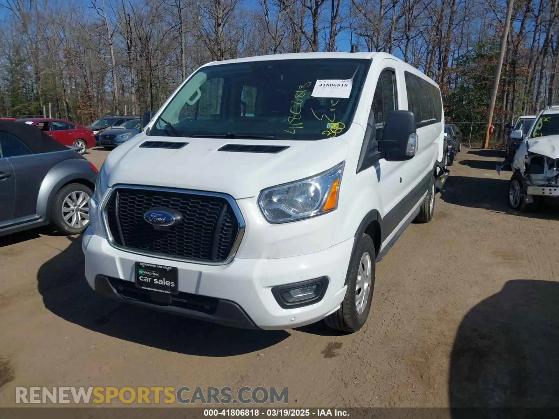 2 Photograph of a damaged car 1FBAX2Y83MKA49312 FORD TRANSIT-350 PASSENGER VAN 2021