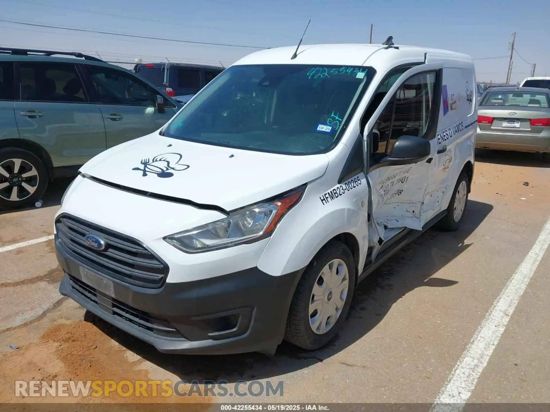 2 Фотография поврежденного автомобиля NM0LS6E25L1436875 FORD TRANSIT CONNECT 2020