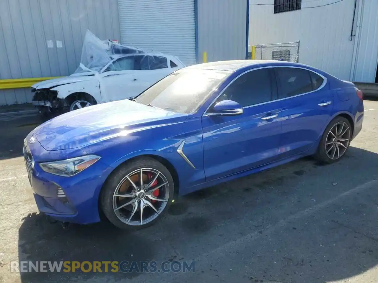 1 Photograph of a damaged car KMTG34LE2KU017061 GENESIS G70 2019