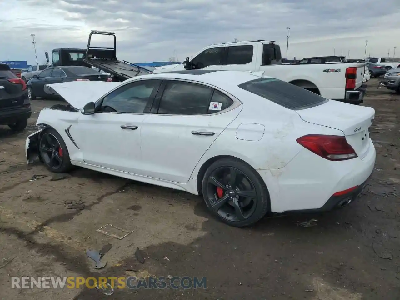 2 Photograph of a damaged car KMTG34LE7KU027441 GENESIS G70 2019