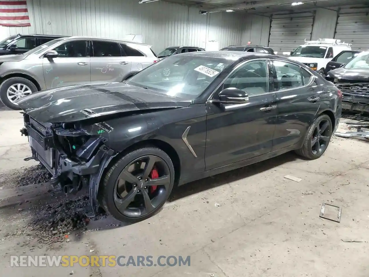 1 Photograph of a damaged car KMTG34LE9KU025478 GENESIS G70 2019