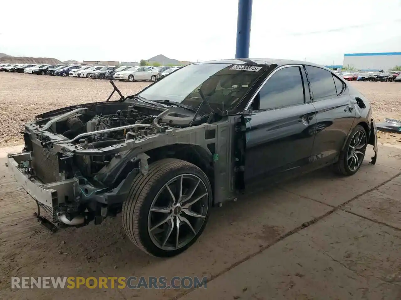 1 Photograph of a damaged car KMTG44LA3KU030671 GENESIS G70 2019