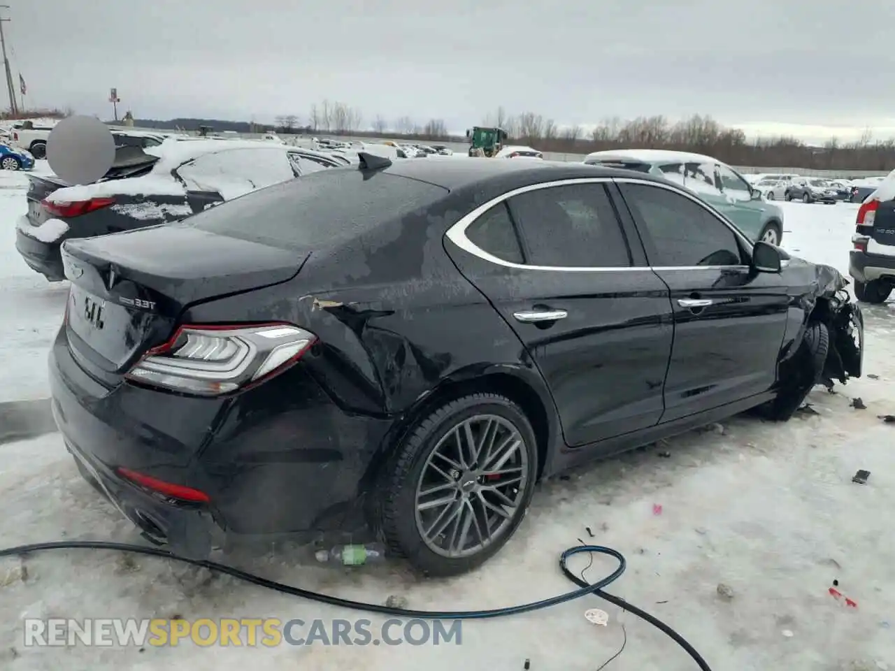 3 Photograph of a damaged car KMTG54LE4KU031988 GENESIS G70 2019