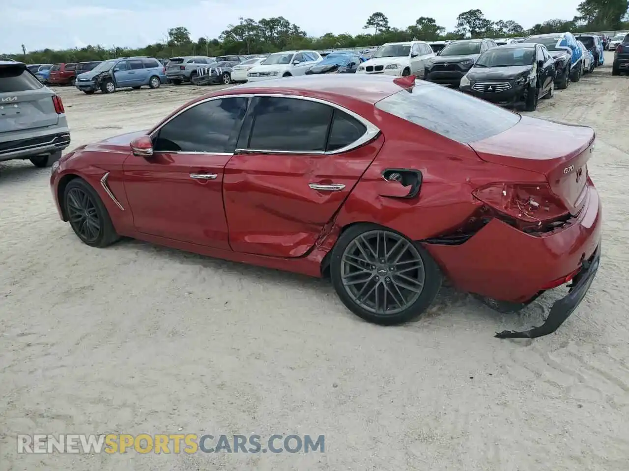 2 Photograph of a damaged car KMTG64LA4KU015493 GENESIS G70 2019