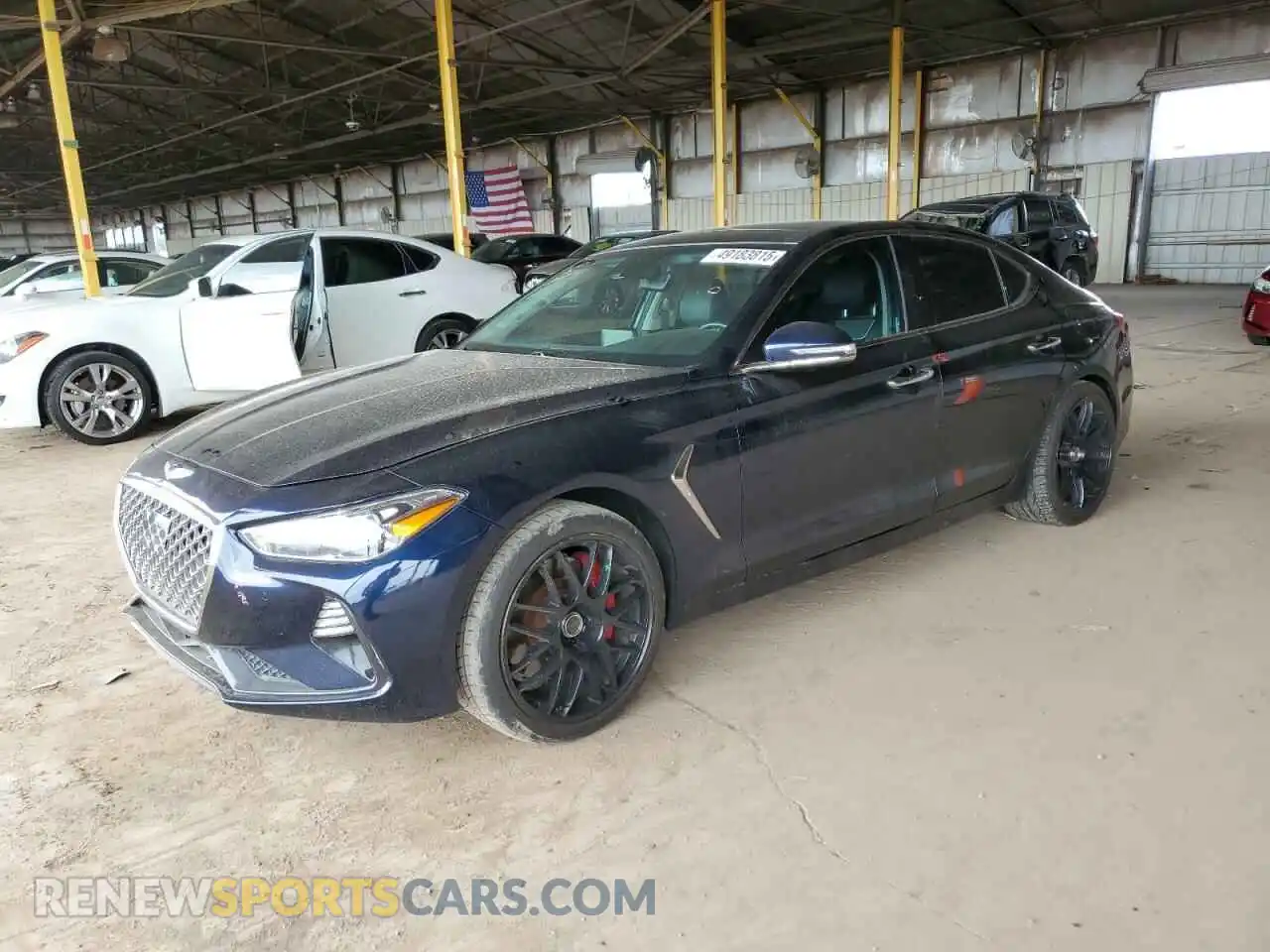 1 Photograph of a damaged car KMTG74LE3KU034312 GENESIS G70 2019