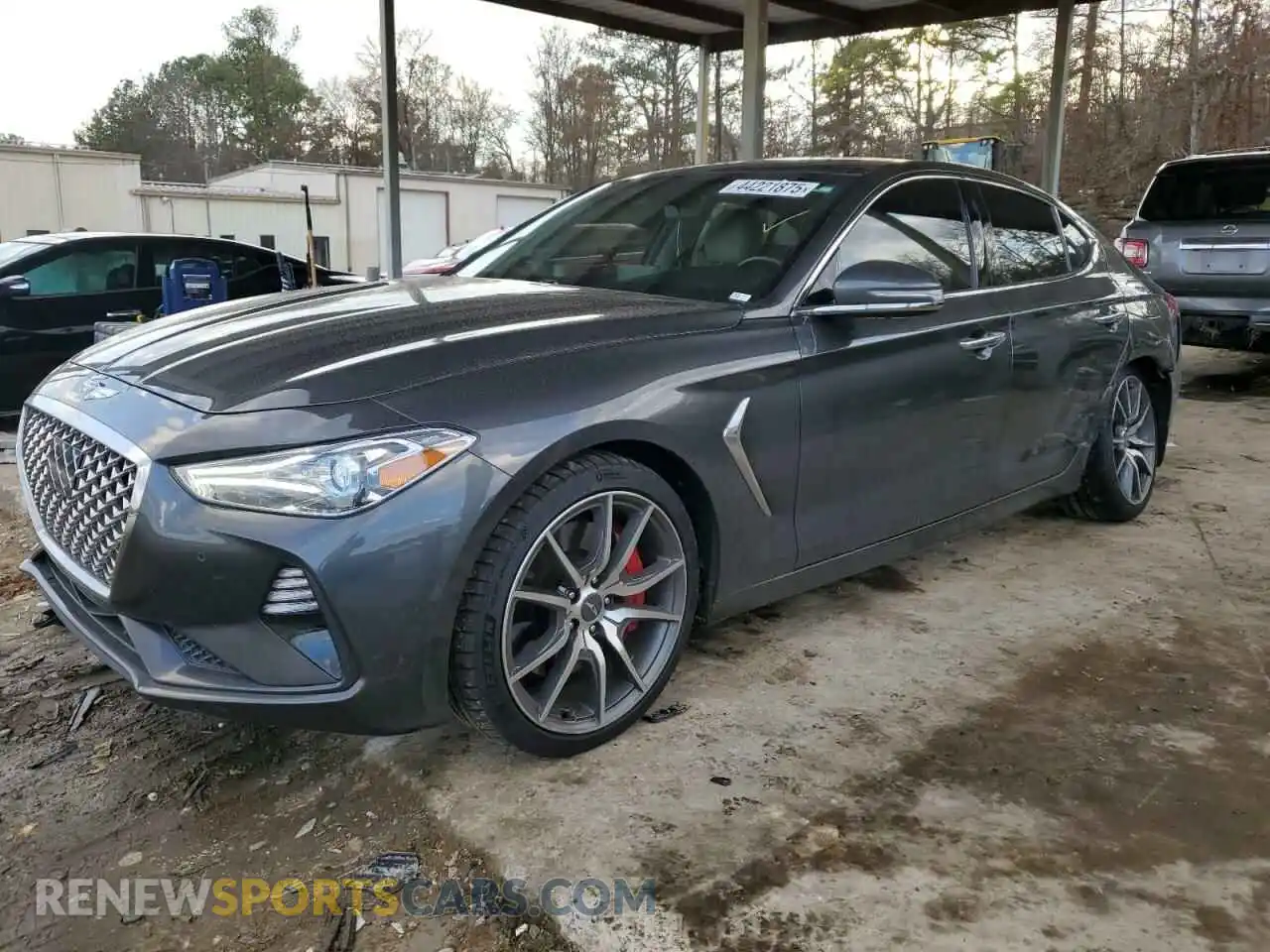 1 Photograph of a damaged car KMTG74LE6KU024096 GENESIS G70 2019