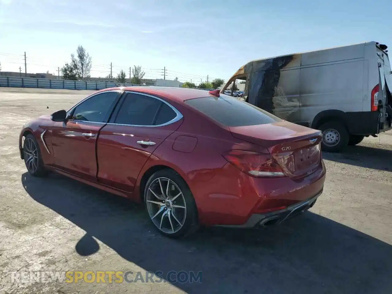 2 Photograph of a damaged car KMTG34LEXLU057731 GENESIS G70 2020