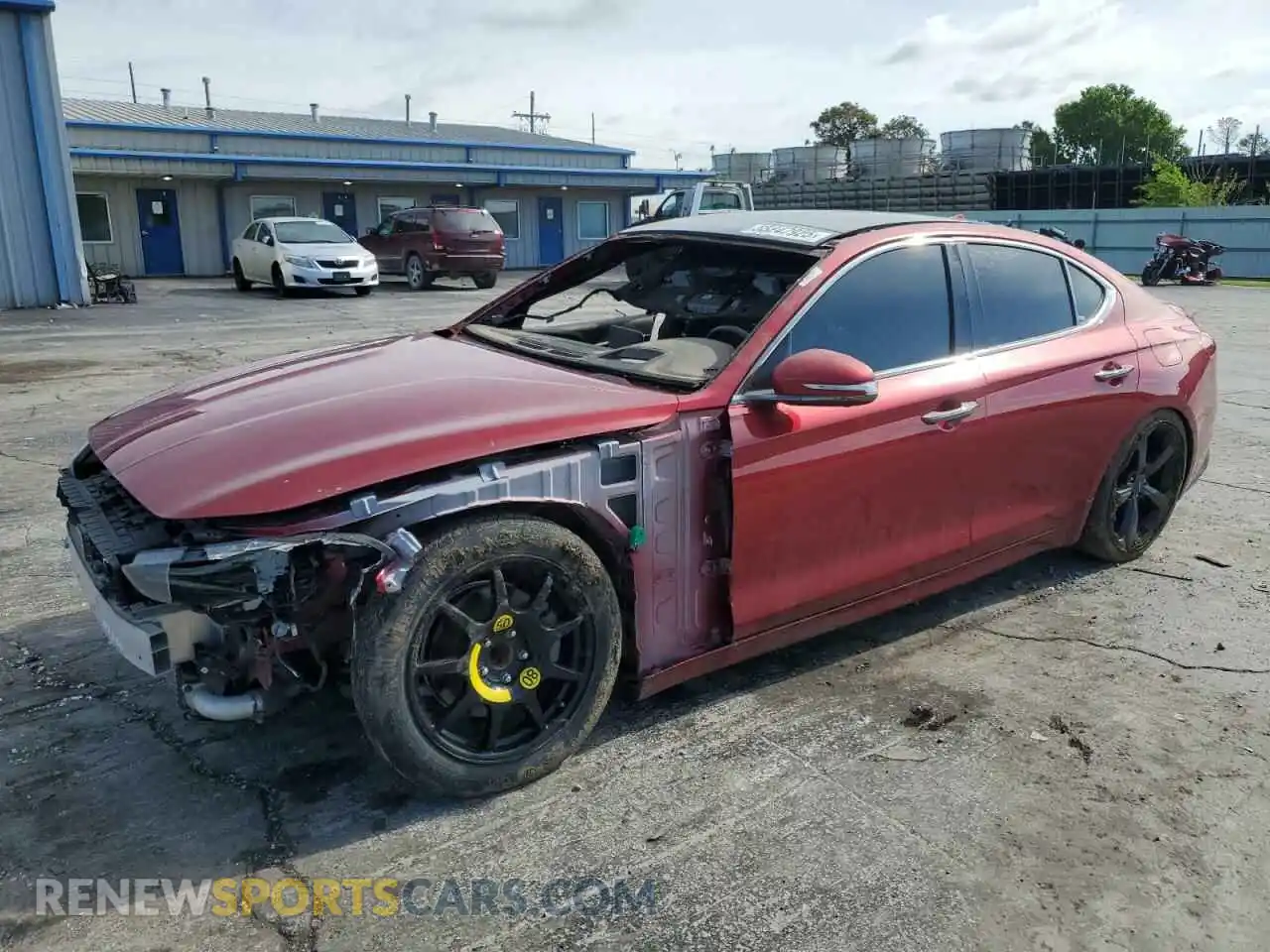 1 Photograph of a damaged car KMTG44LA8LU045233 GENESIS G70 2020